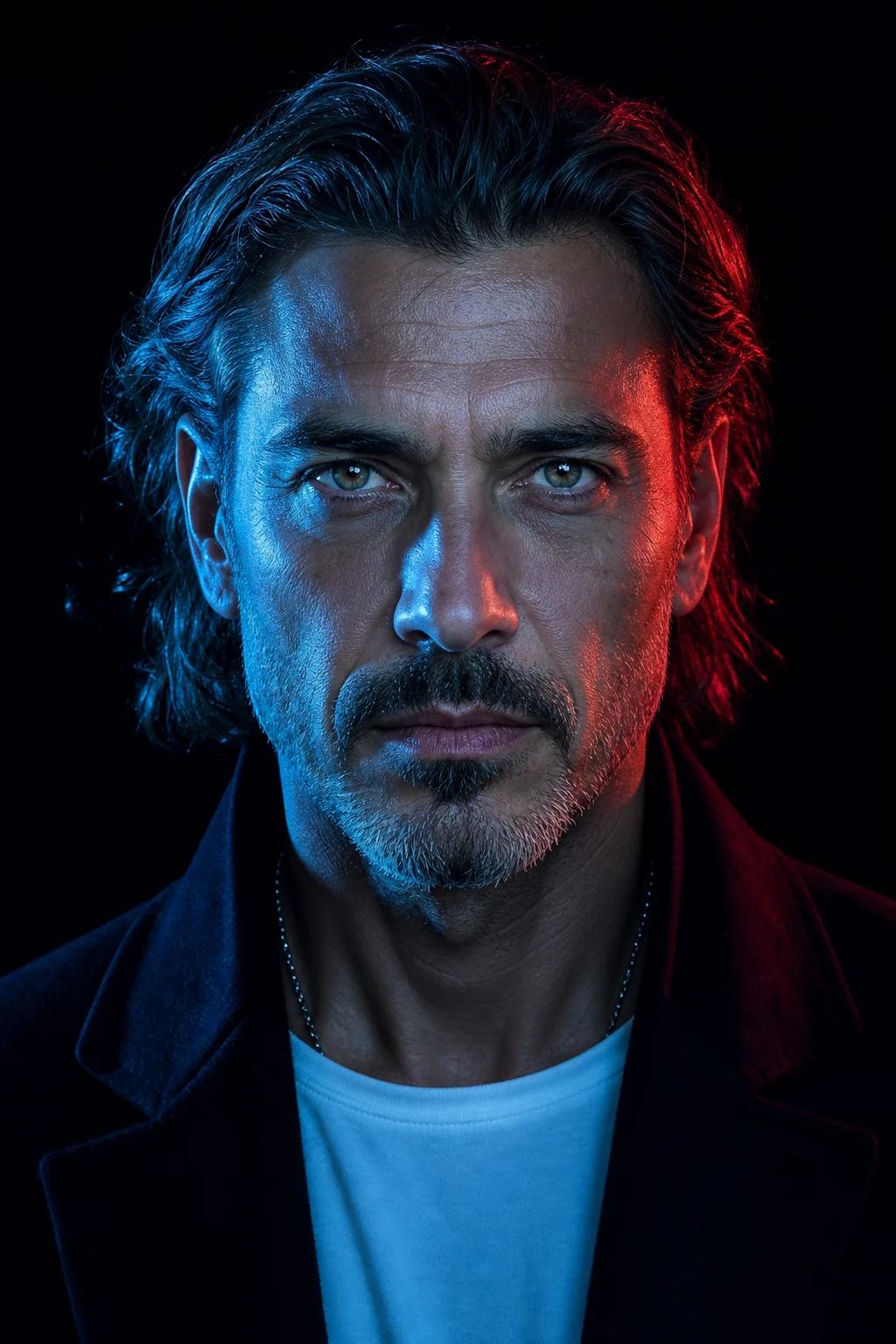 Cinematic Neon Male Studio Portrait Photography Prompt — image 4