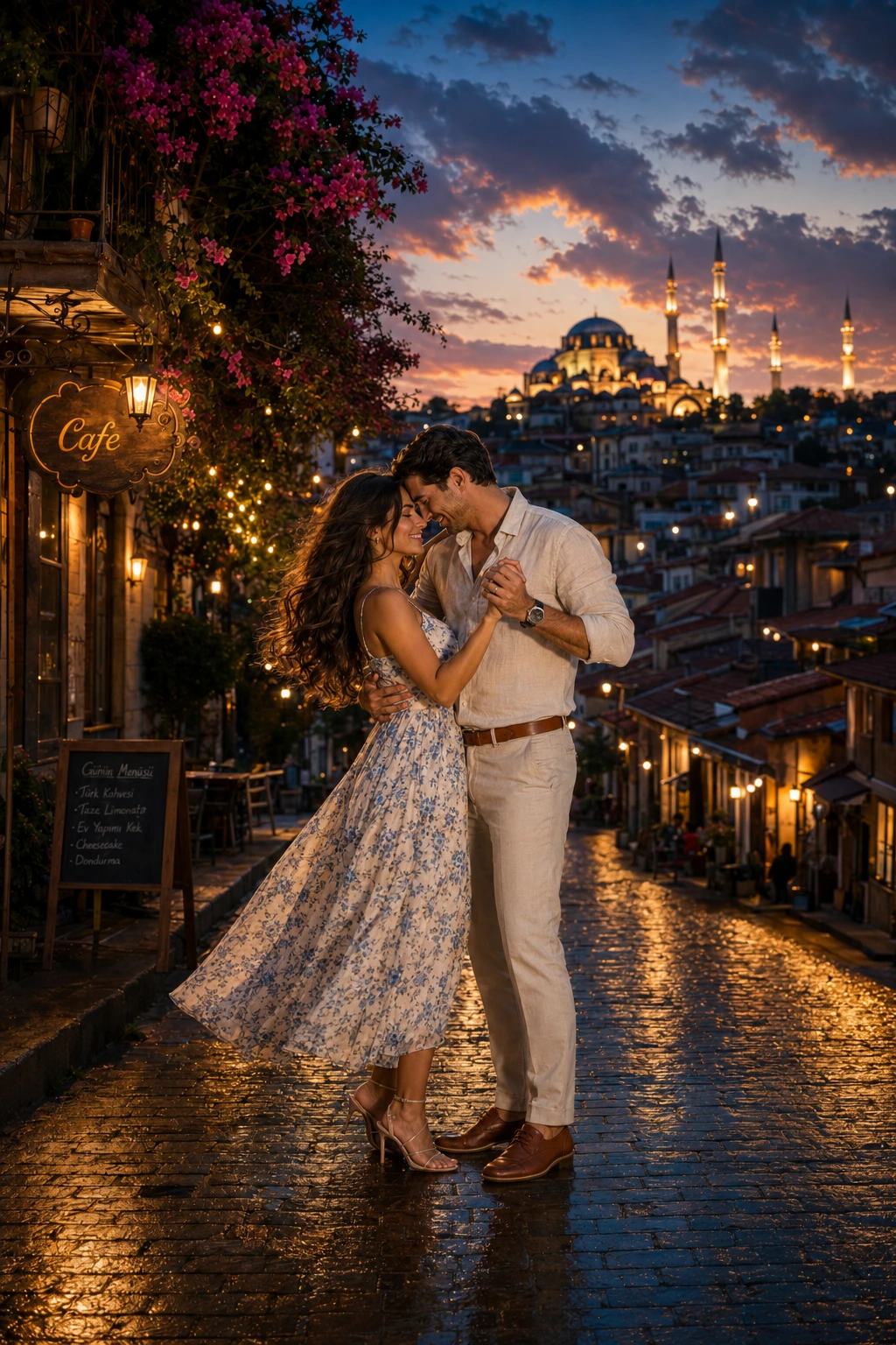 Old Town Dance Couple – Gemini AI Photo Prompt, image 1