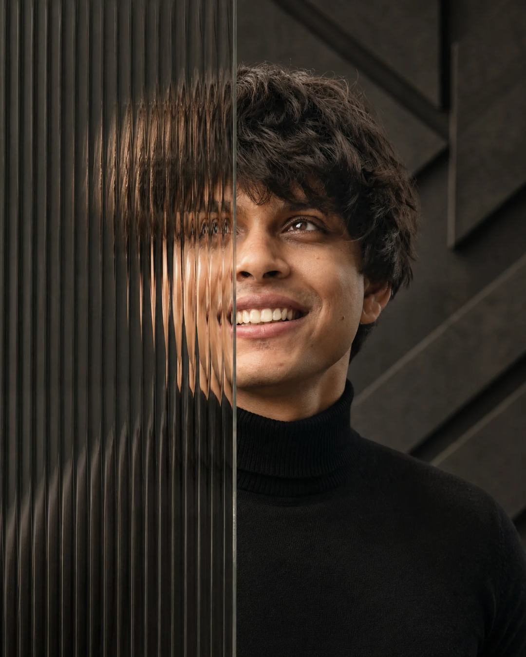 Split Glass Cinematic Editorial Portrait Prompt, image 2