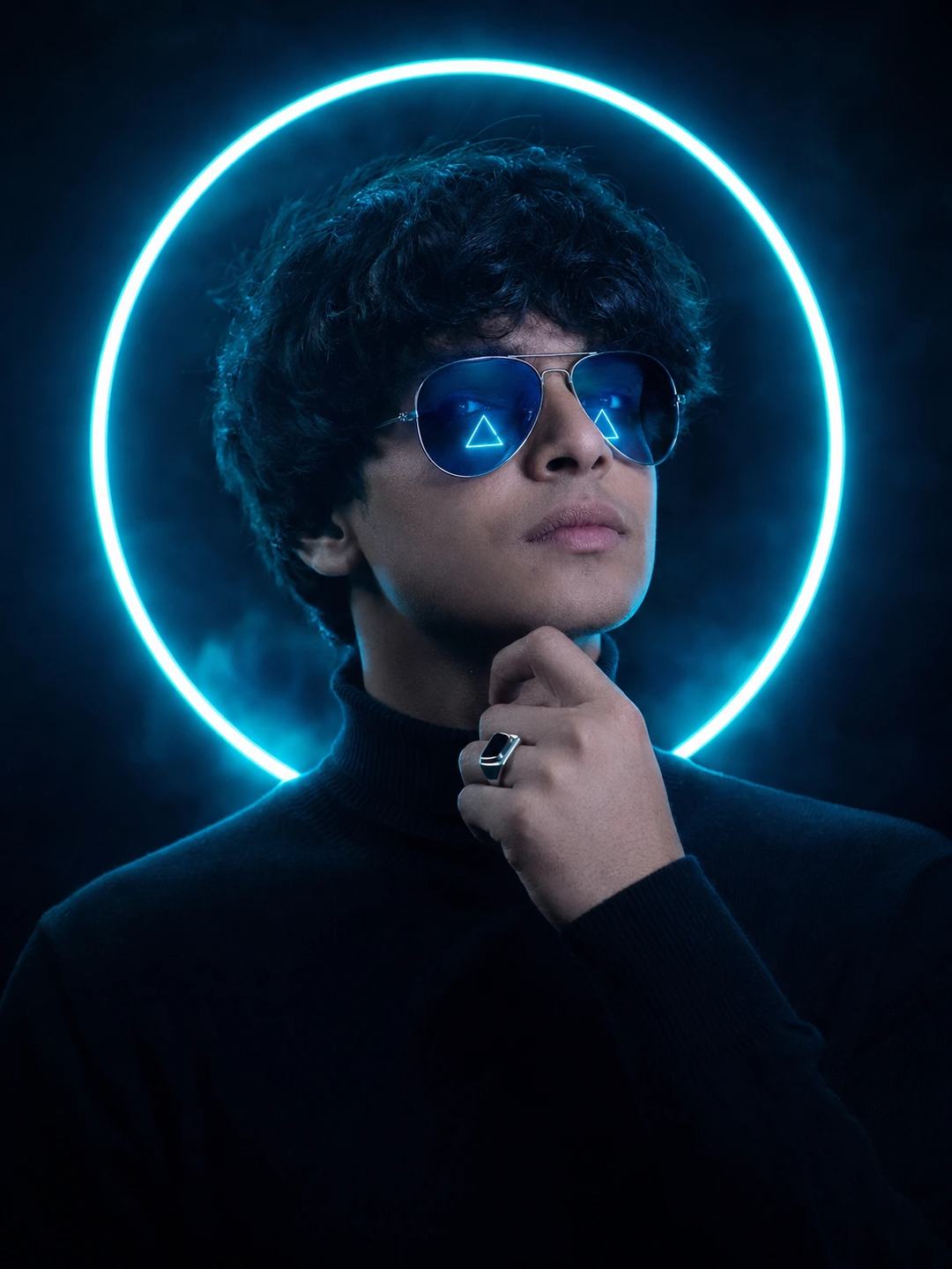 Neon Ring Portrait AI Photo Prompt for Gemini, image 7