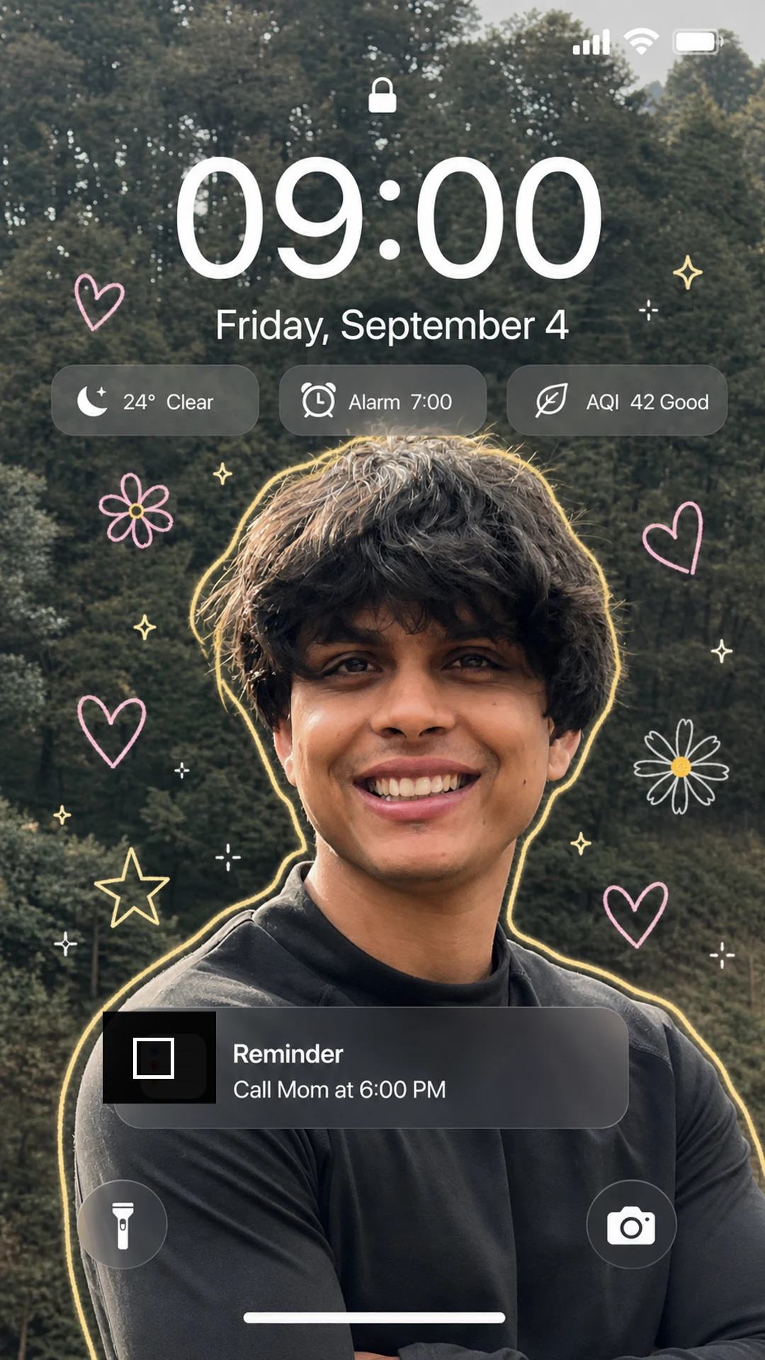 Generic Smartphone Lock Screen Wallpaper Effect Prompt, image 2