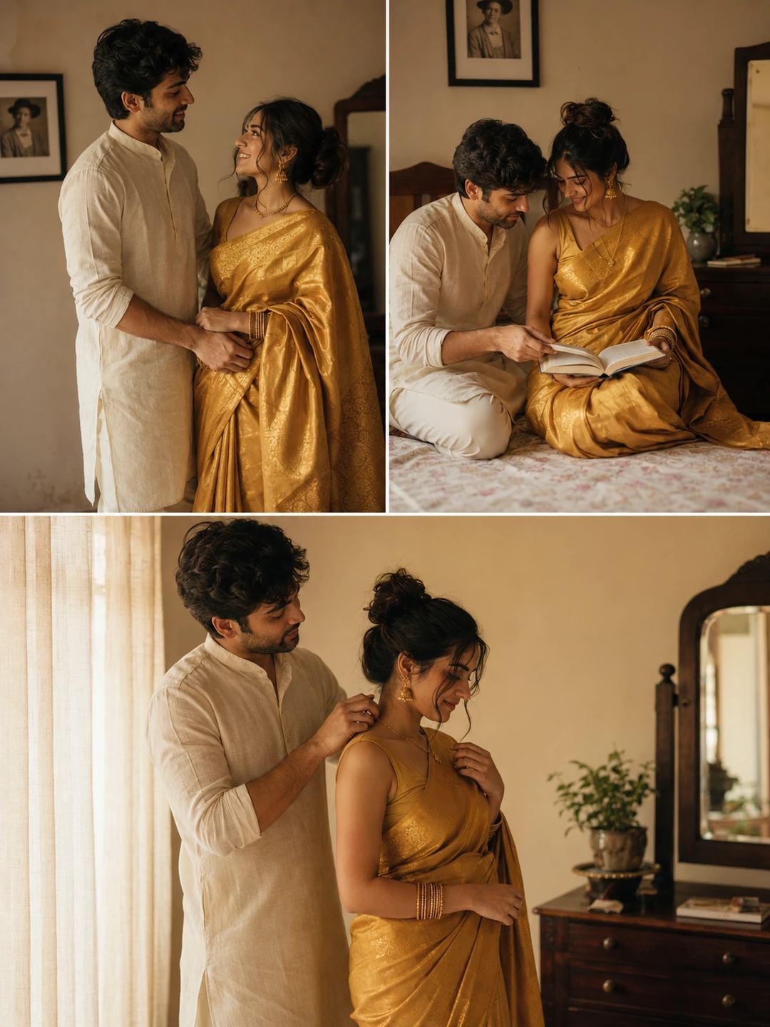 Saree Draping Couple – Gemini AI Photo Prompt, image 3