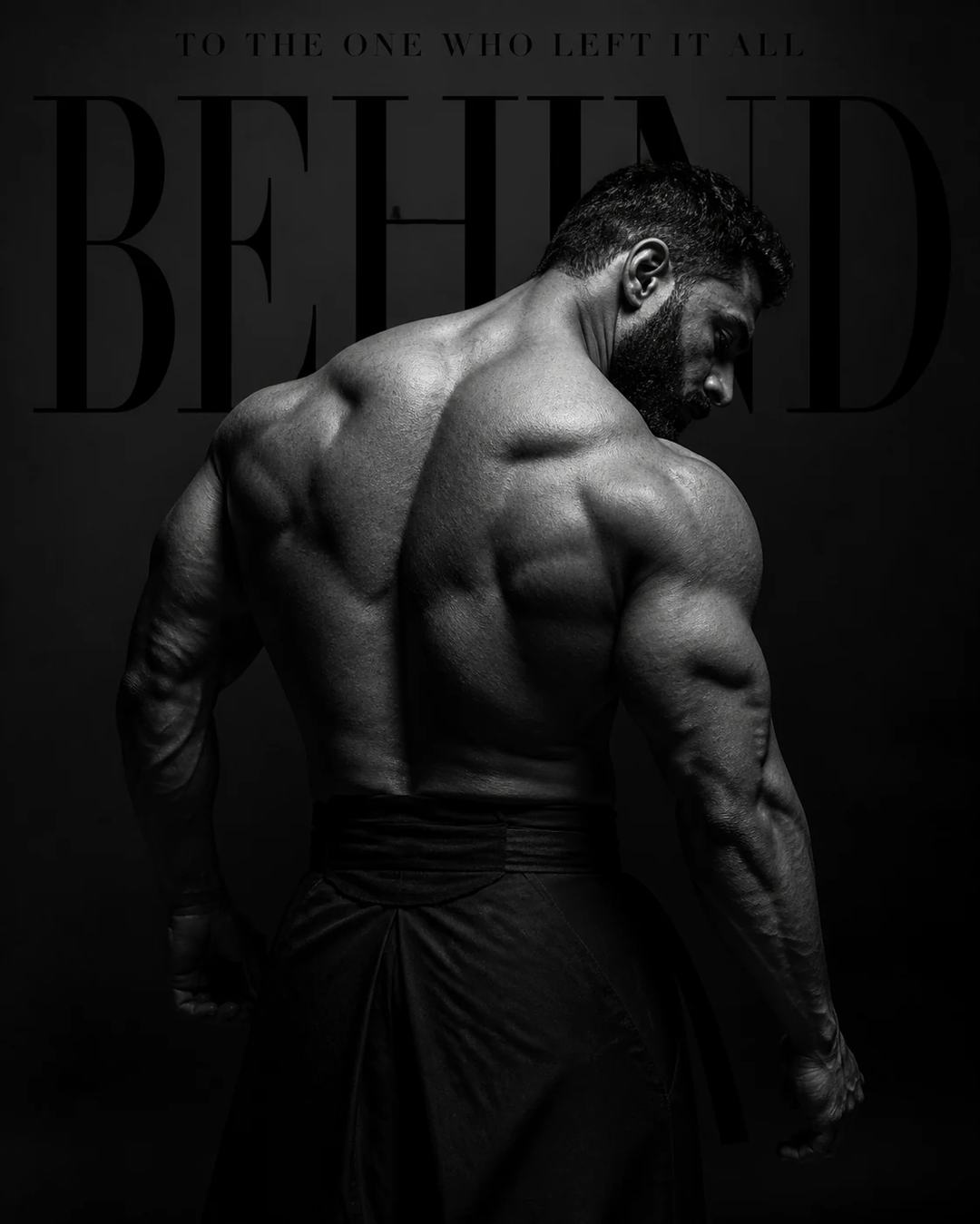 Monochrome Warrior Behind Editorial Portrait Prompt, image 4