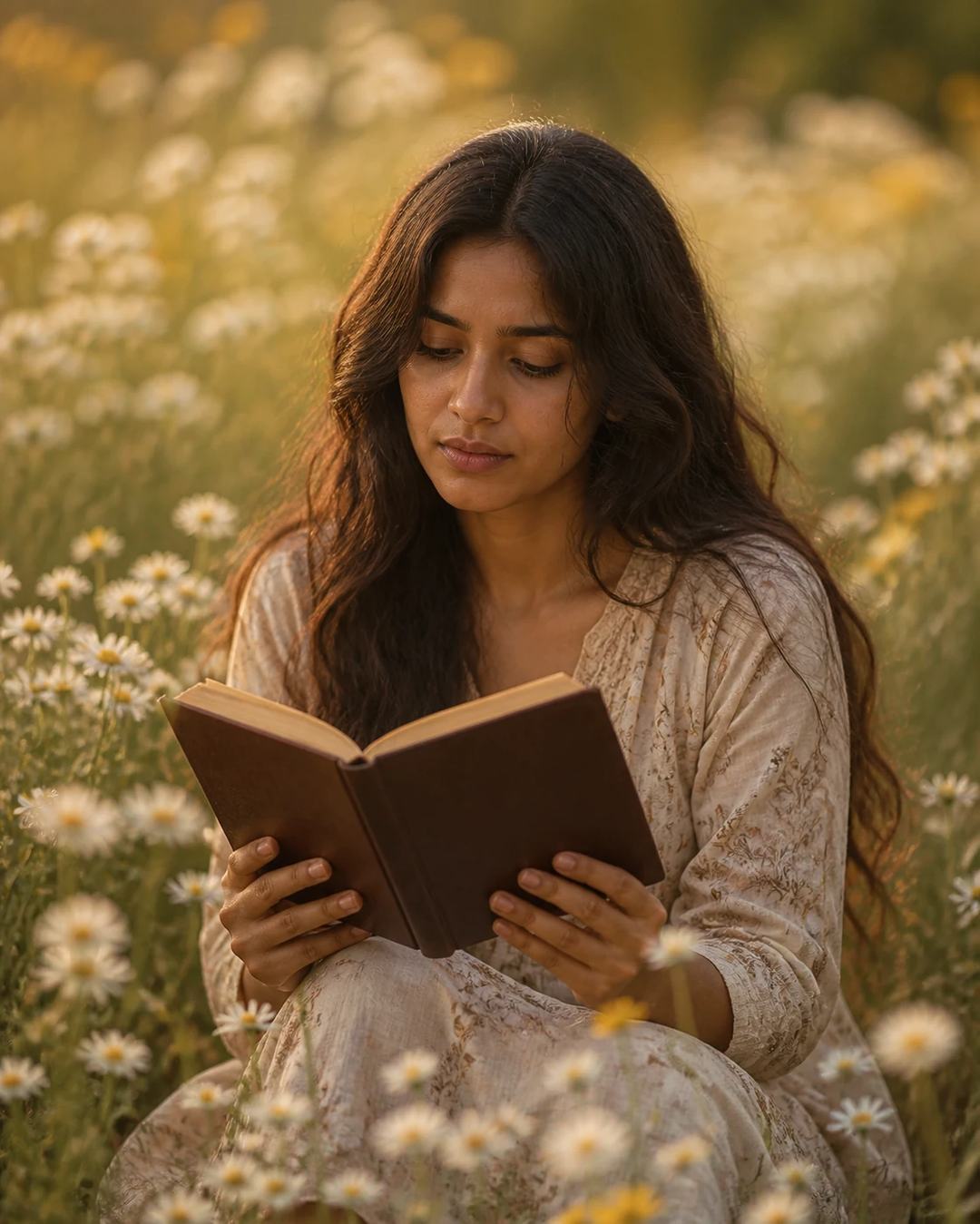 Flower Field Holy Bible Cinematic Portrait Prompt — image 2