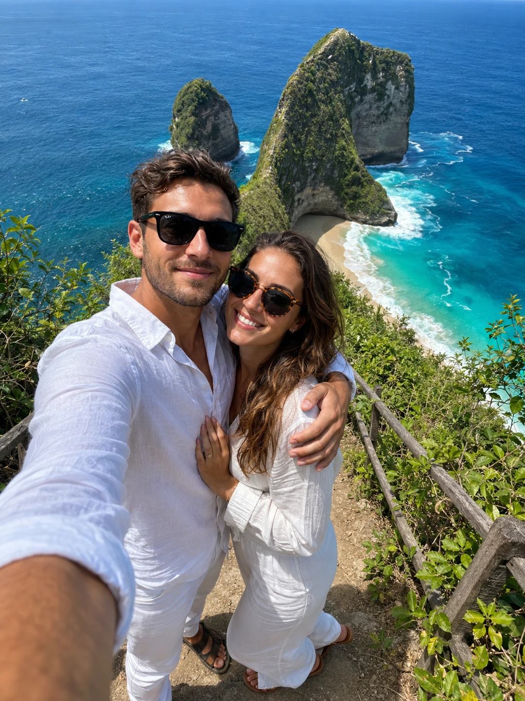 Cliff Selfie Couple – Gemini AI Photo Prompt — image 1