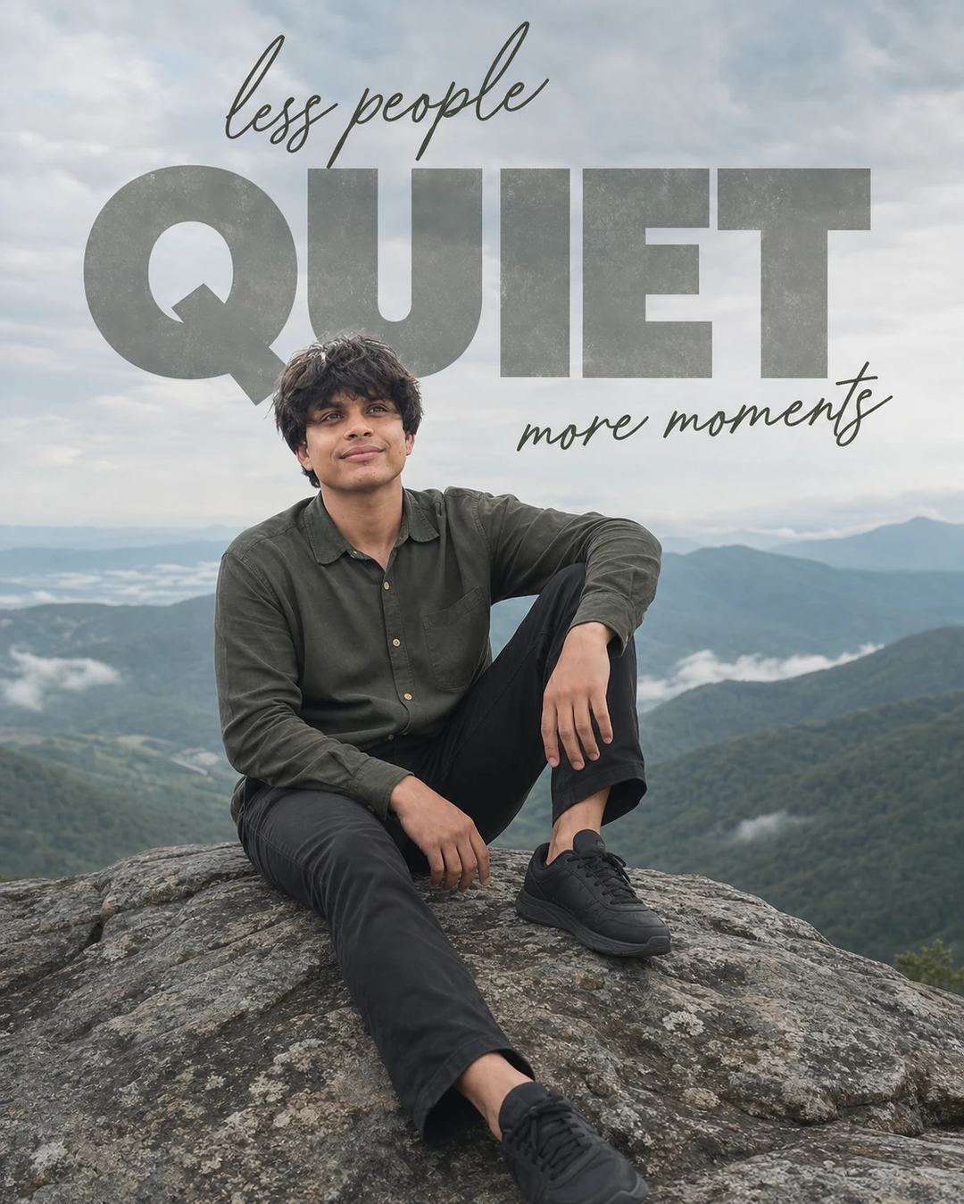 Rocky Mountain QUIET Typography Portrait Prompt, image 2