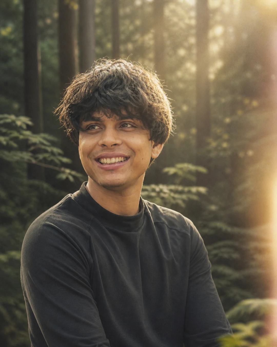 Dreamy Forest Portrait Recreation Editing Prompt, image 1