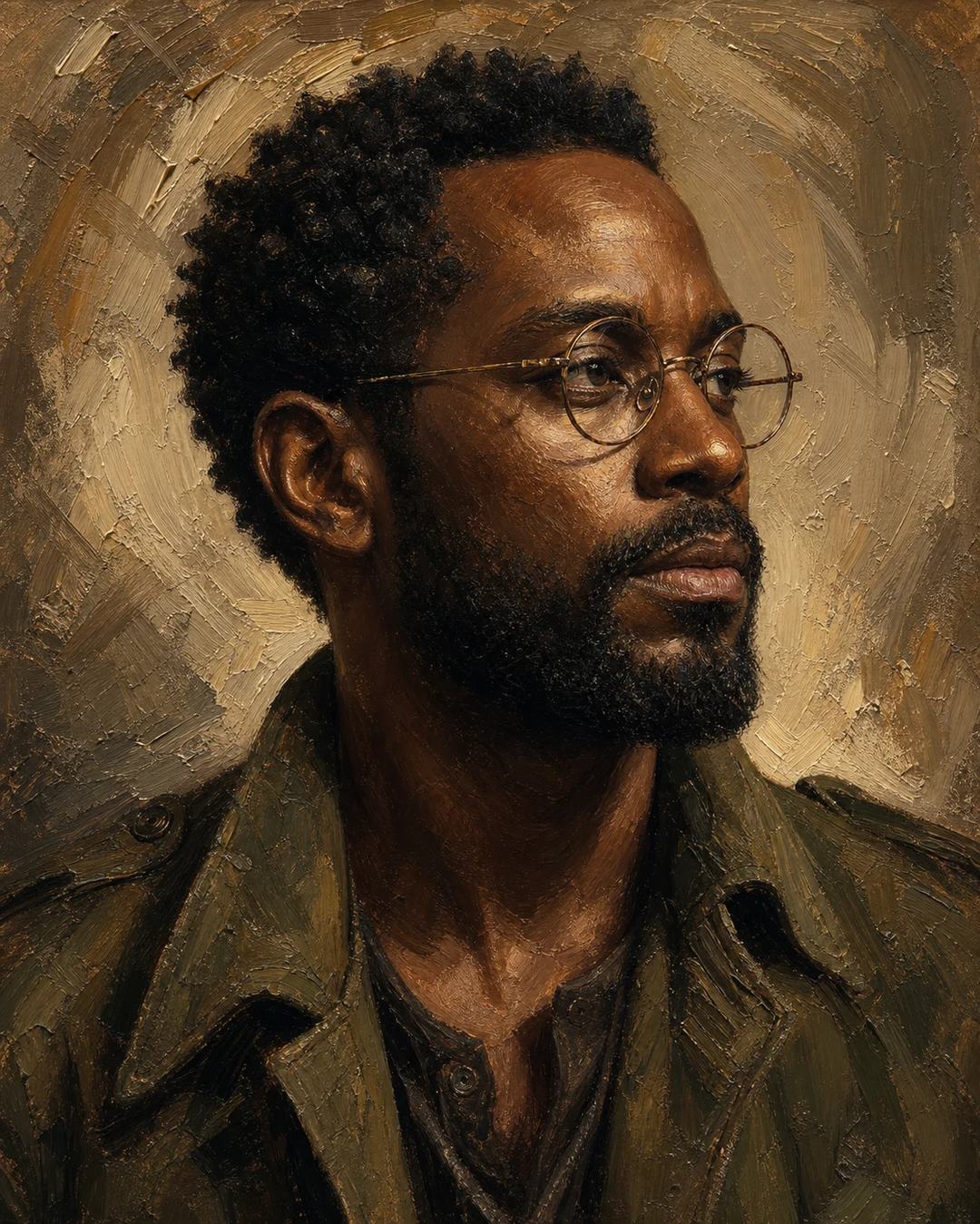 Expressive Oil Painting Portrait AI Image Prompt, image 3