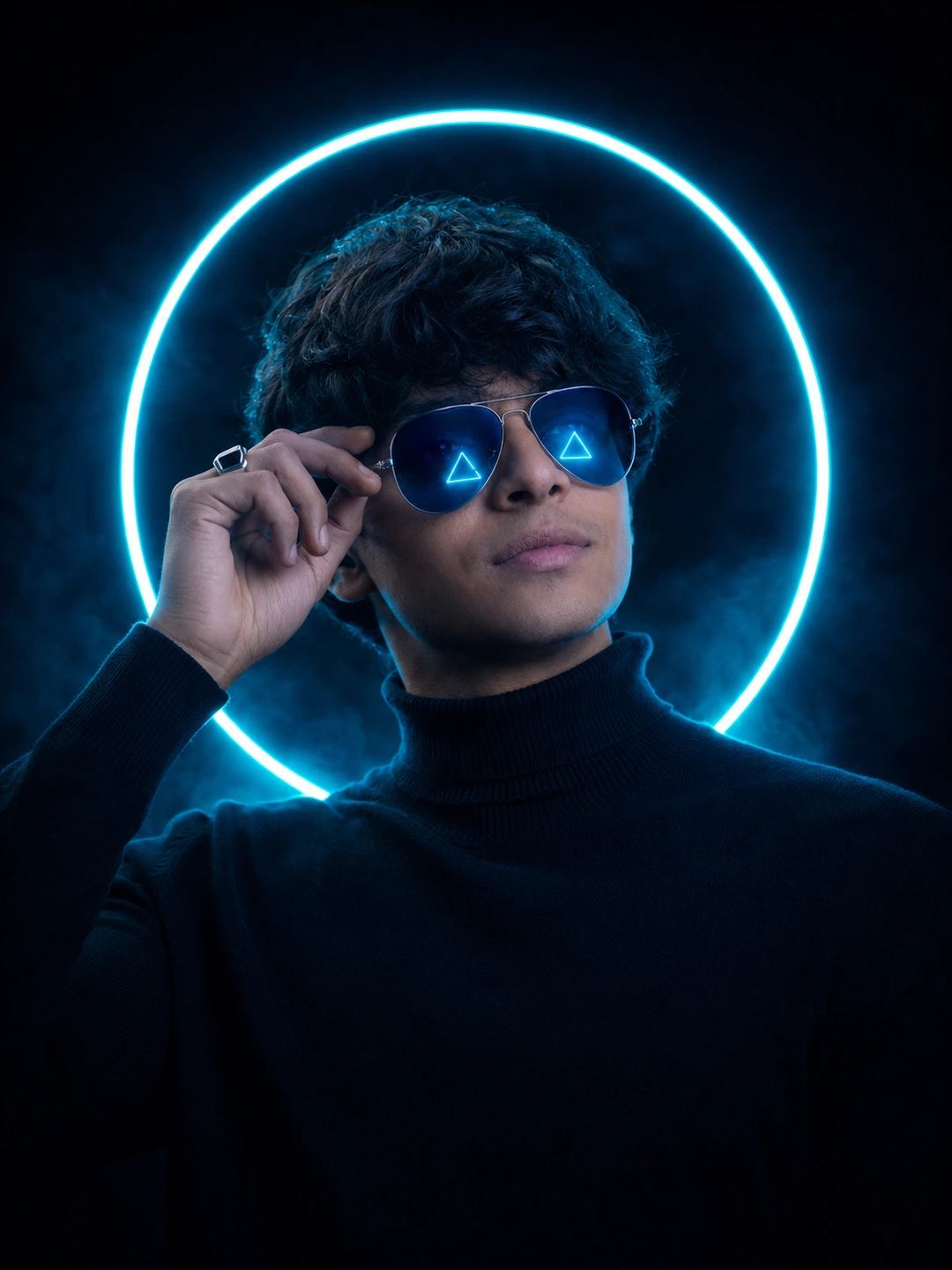 Neon Ring Portrait AI Photo Prompt for Gemini, image 5