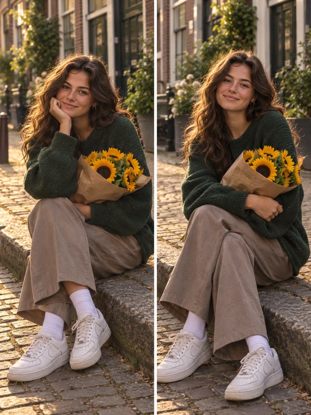Girl with flowers — image 3