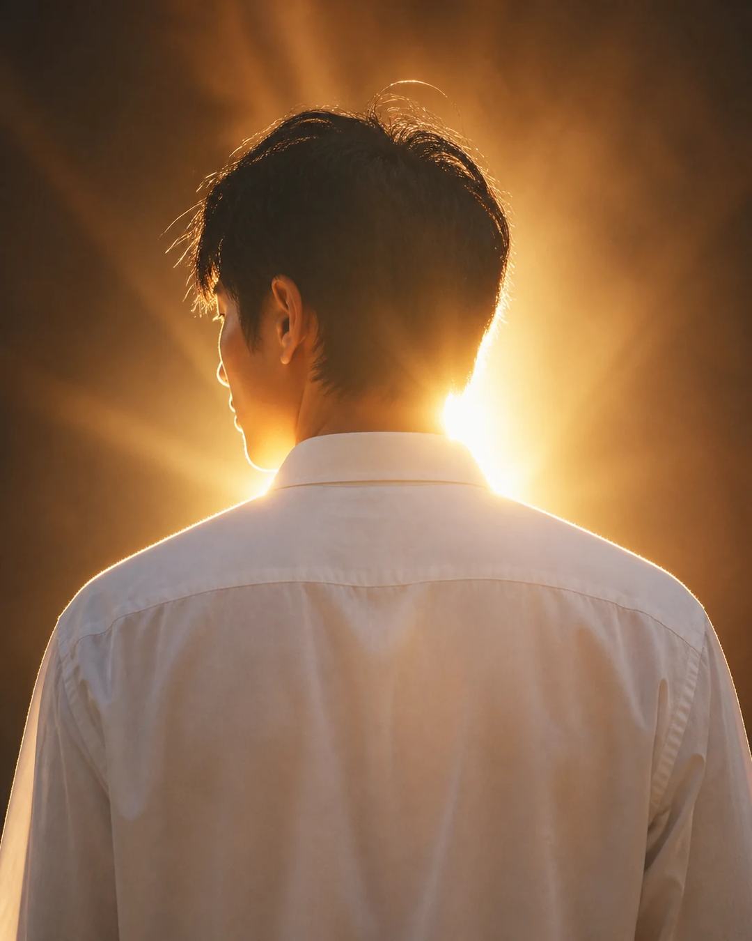 Golden Backlit Cinematic Portrait Photo Prompt, image 4