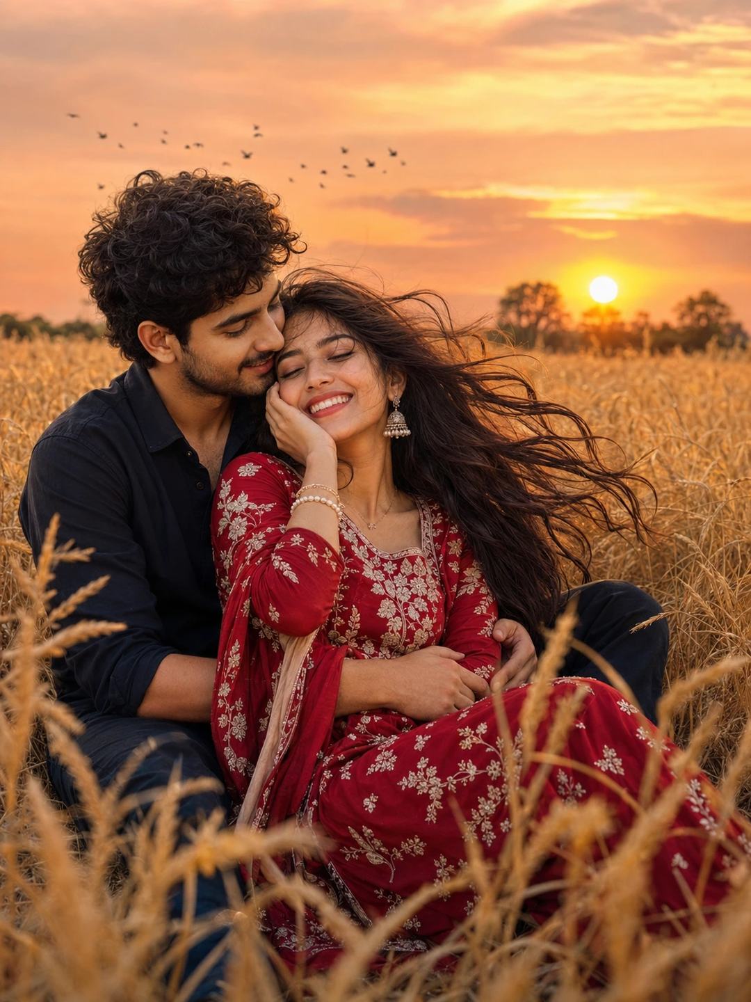 Wheat Field Couple – Gemini AI Photo Prompt, image 1