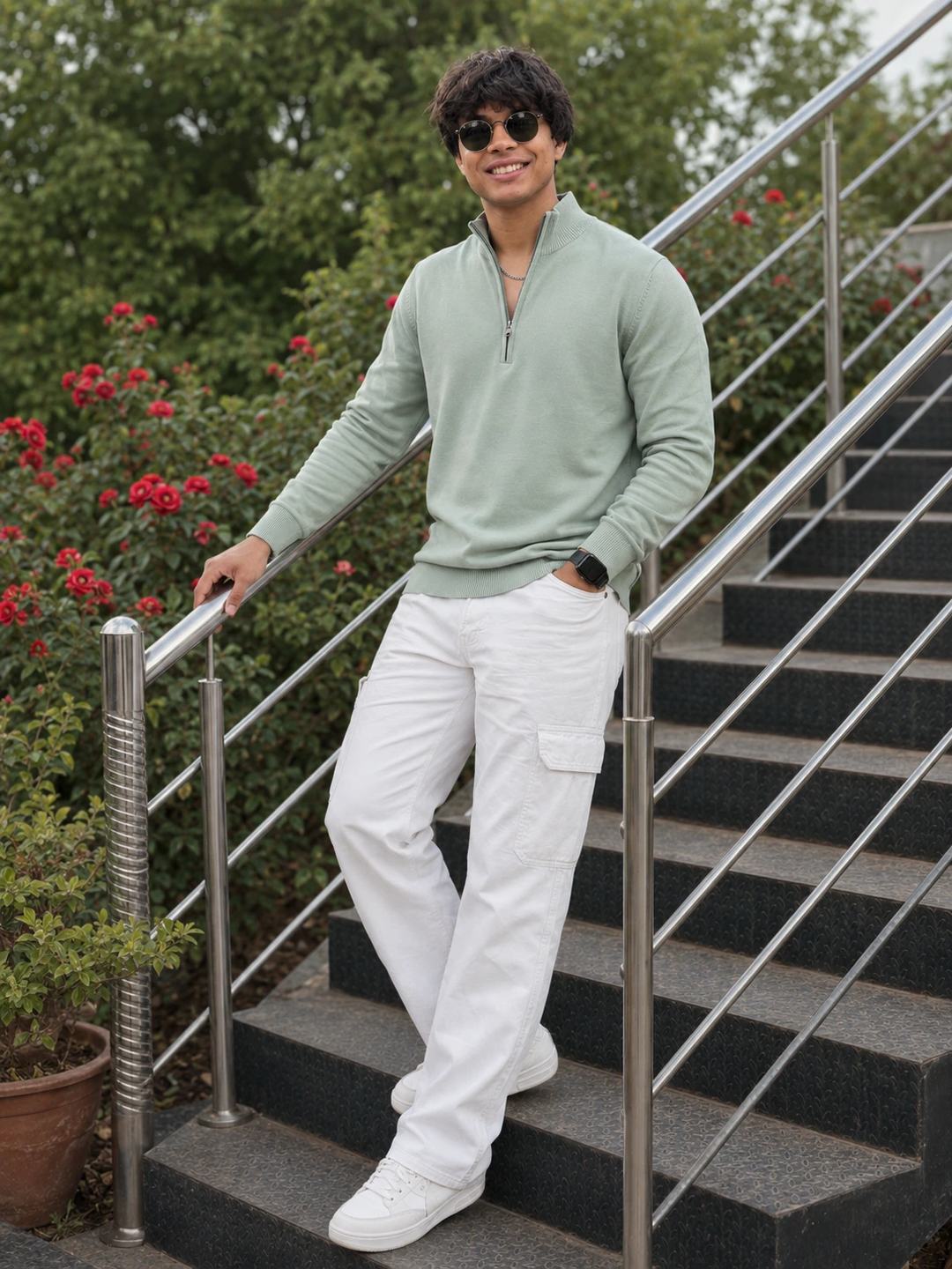Garden Staircase Portrait – Gemini AI Photo Prompt — image 4