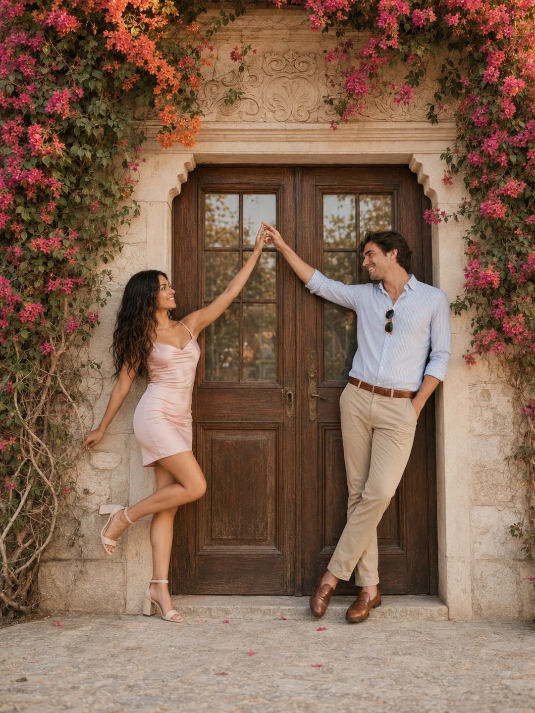 Antique Door Couple – Gemini AI Photo Prompt, image 2