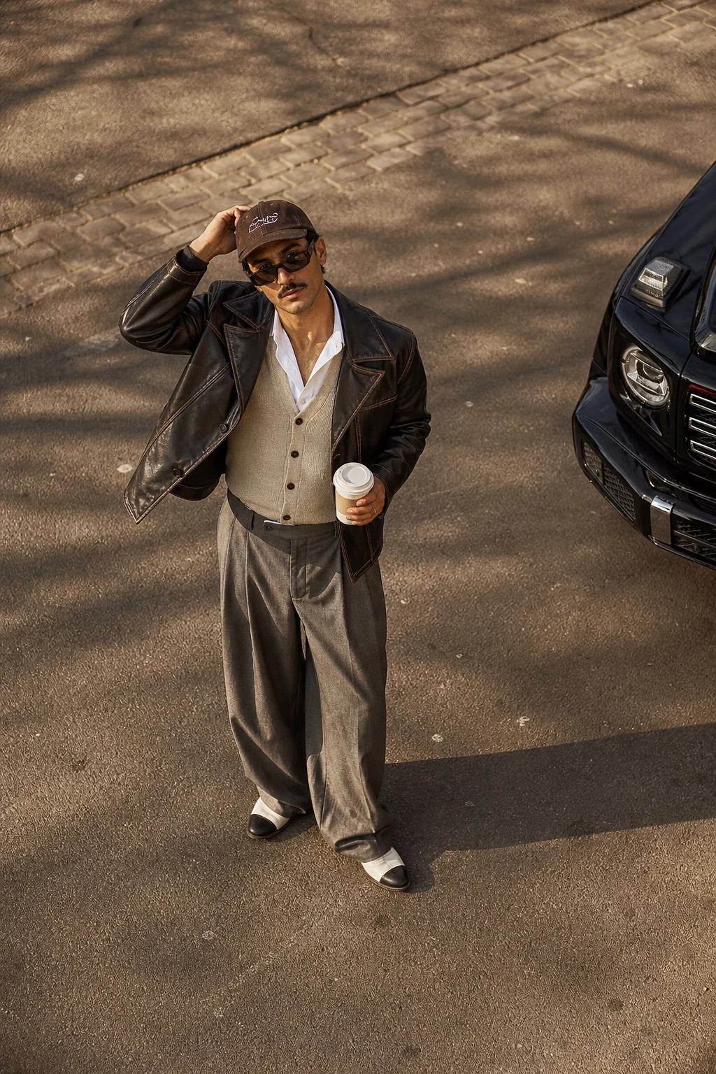 High-Angle Editorial Street Style Photo Prompt, image 3