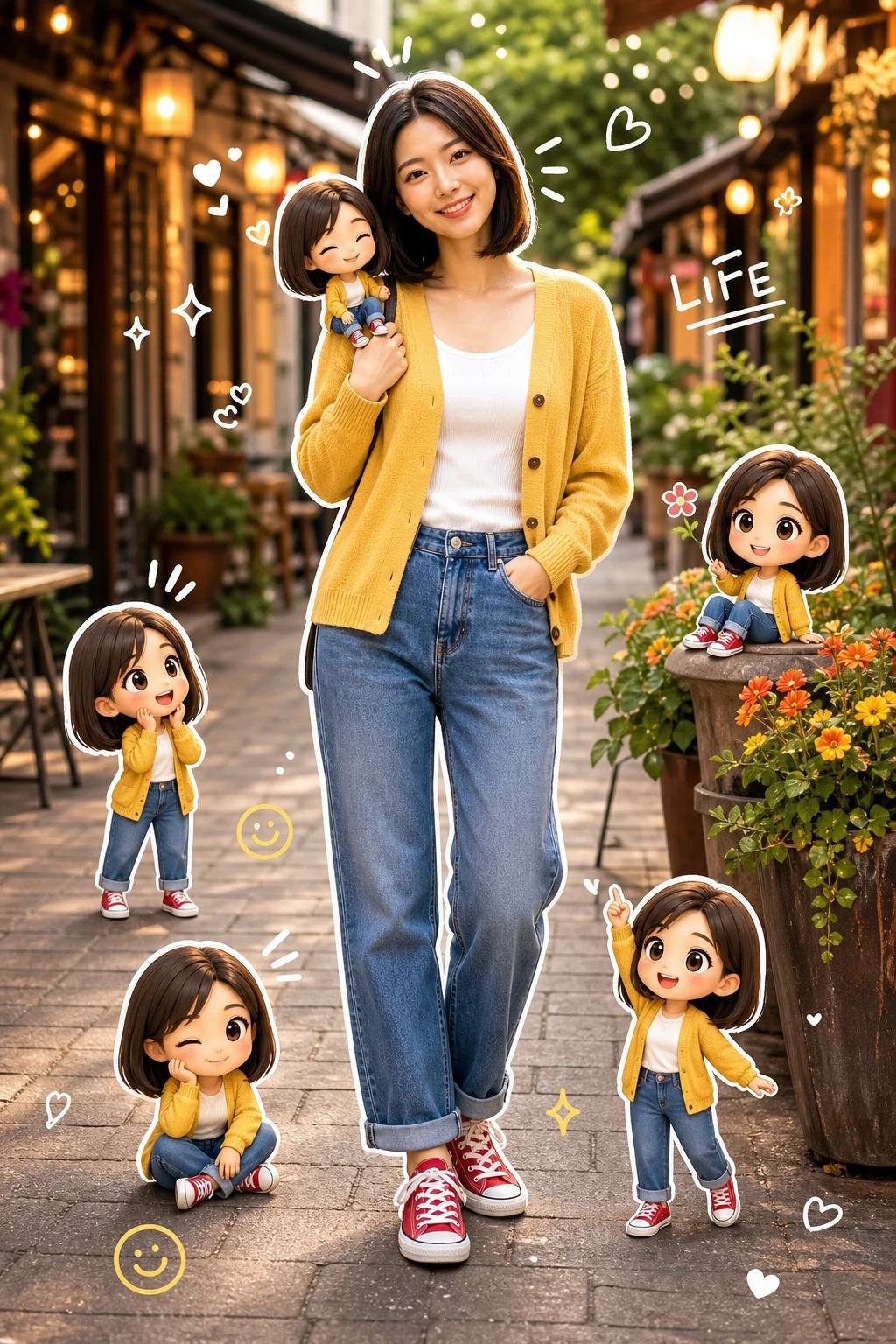 Chibi Miniature Doodle Portrait Photo Editing Prompt — image 3