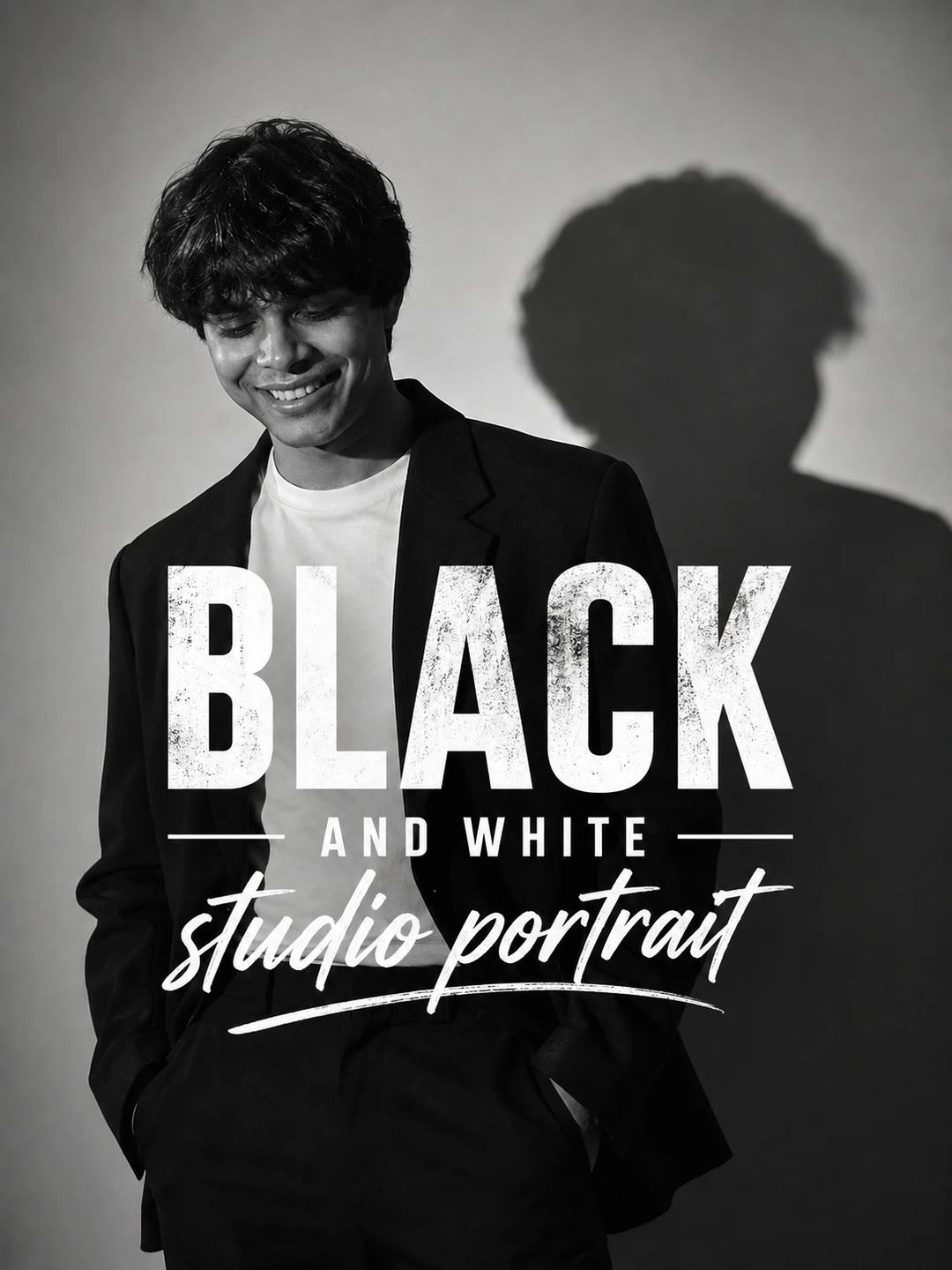 B&W Studio Portrait – AI Photo Prompt, image 1