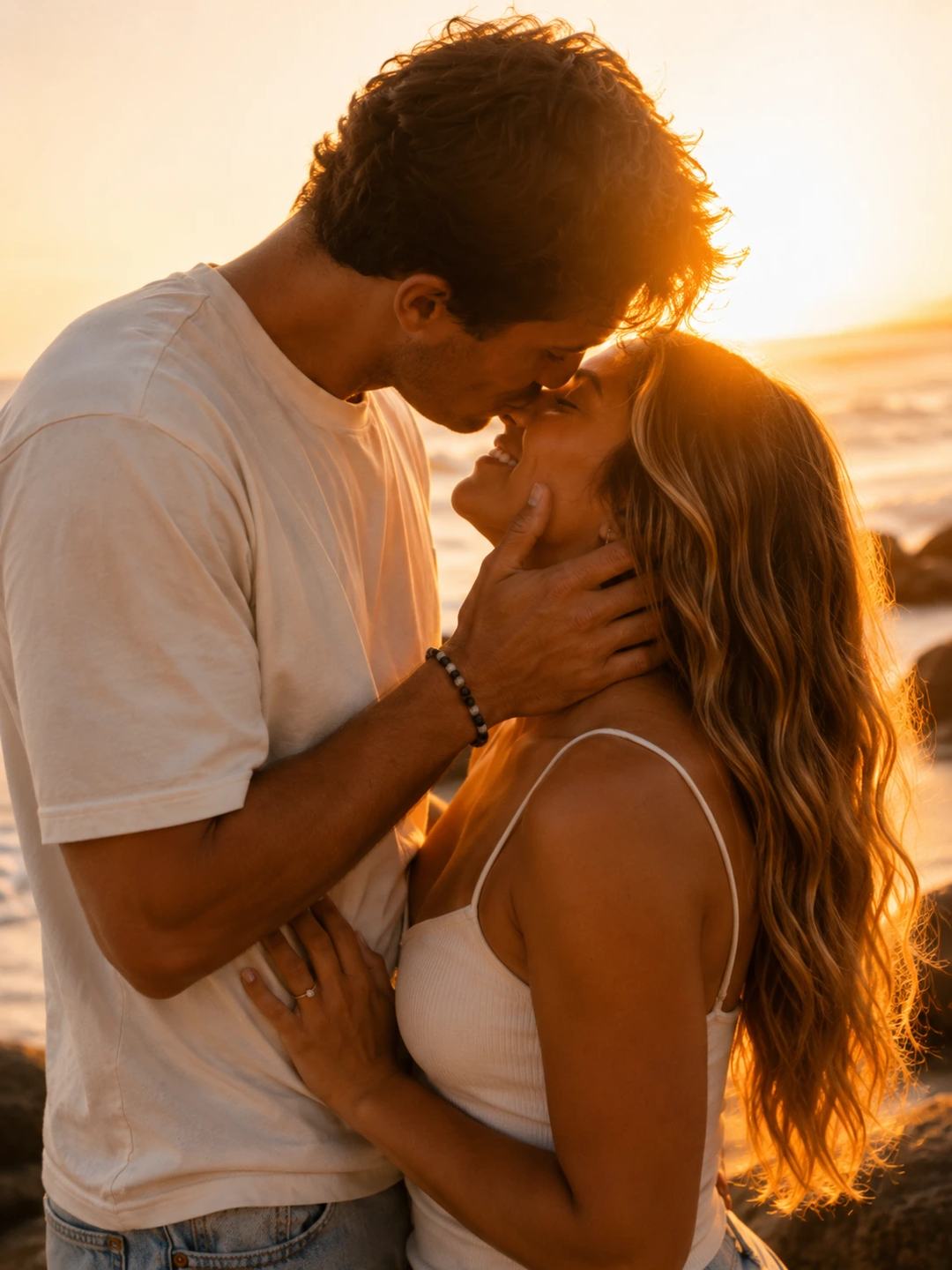 Sunset Hair Kiss Couple – Gemini AI Photo Prompt, image 2