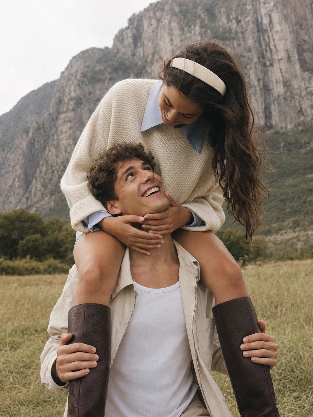 Mountain Piggyback Couple – Gemini AI Photo Prompt, image 1