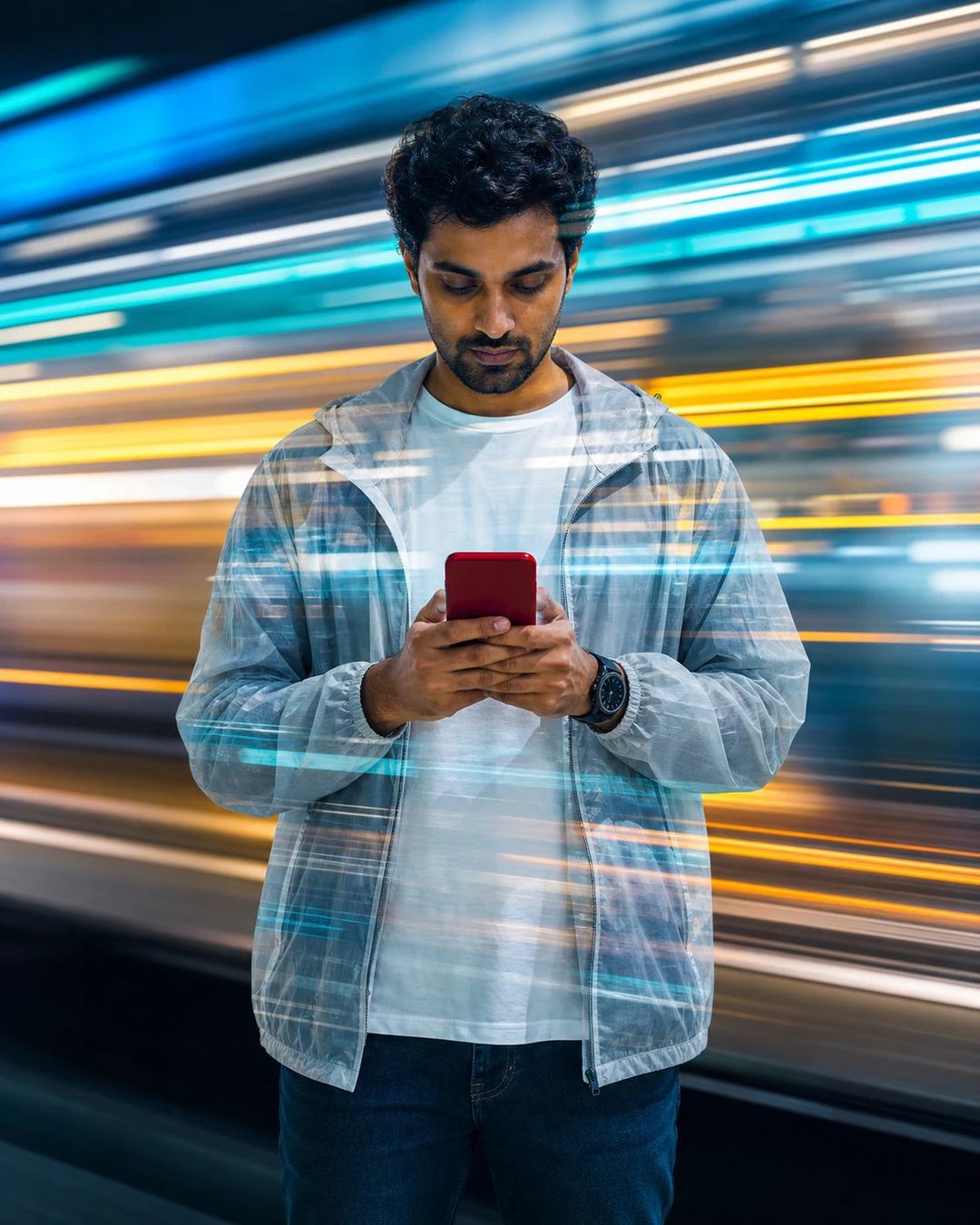 Speed-Light Double-Exposure Portrait Photo Prompt, image 3
