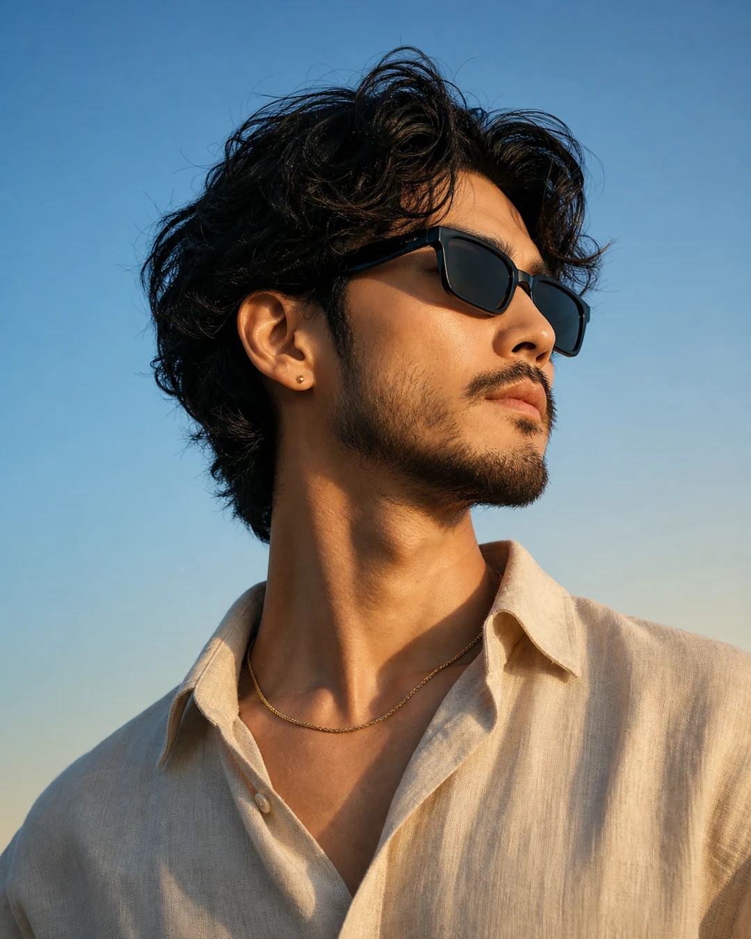 Golden Hour Minimal Fashion Editorial Portrait Prompt, image 4