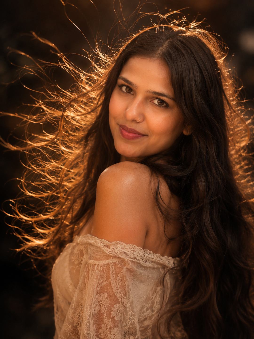 Light Beam Portrait – Gemini AI Photo Prompt — image 1