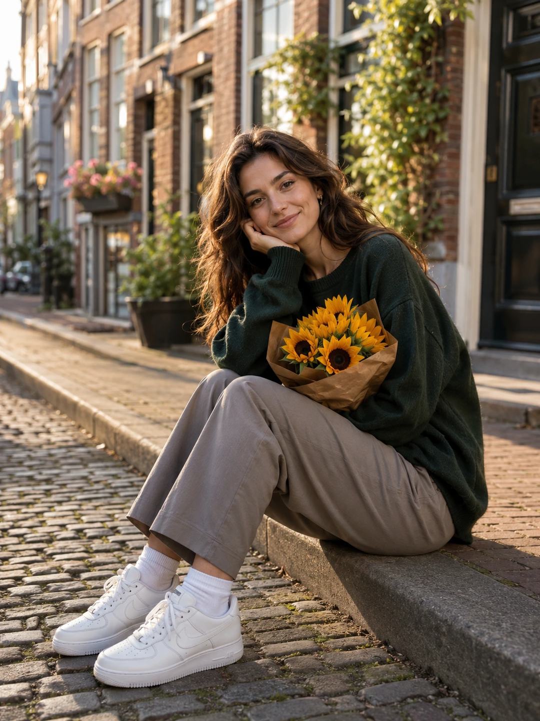 Girl with flowers — image 1