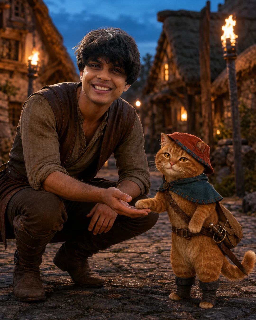 Fairytale Village Swashbuckler Cat Photo Prompt, image 1