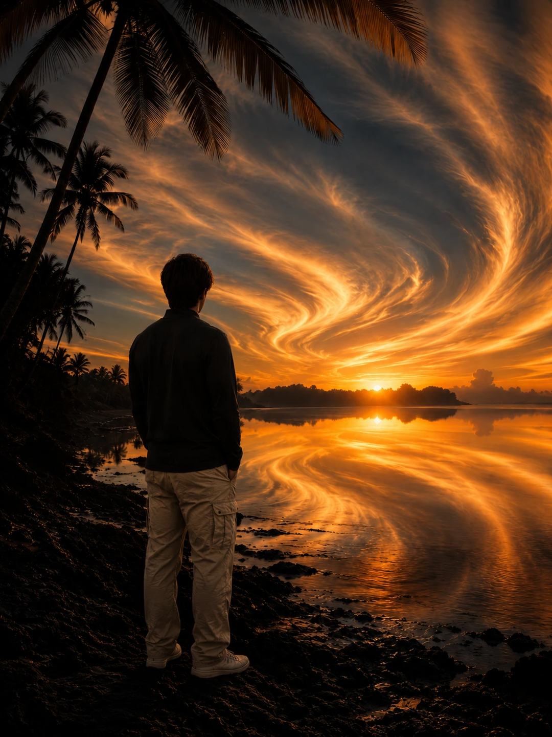 Tropical Shore Silhouette – Gemini AI Photo Prompt, image 2