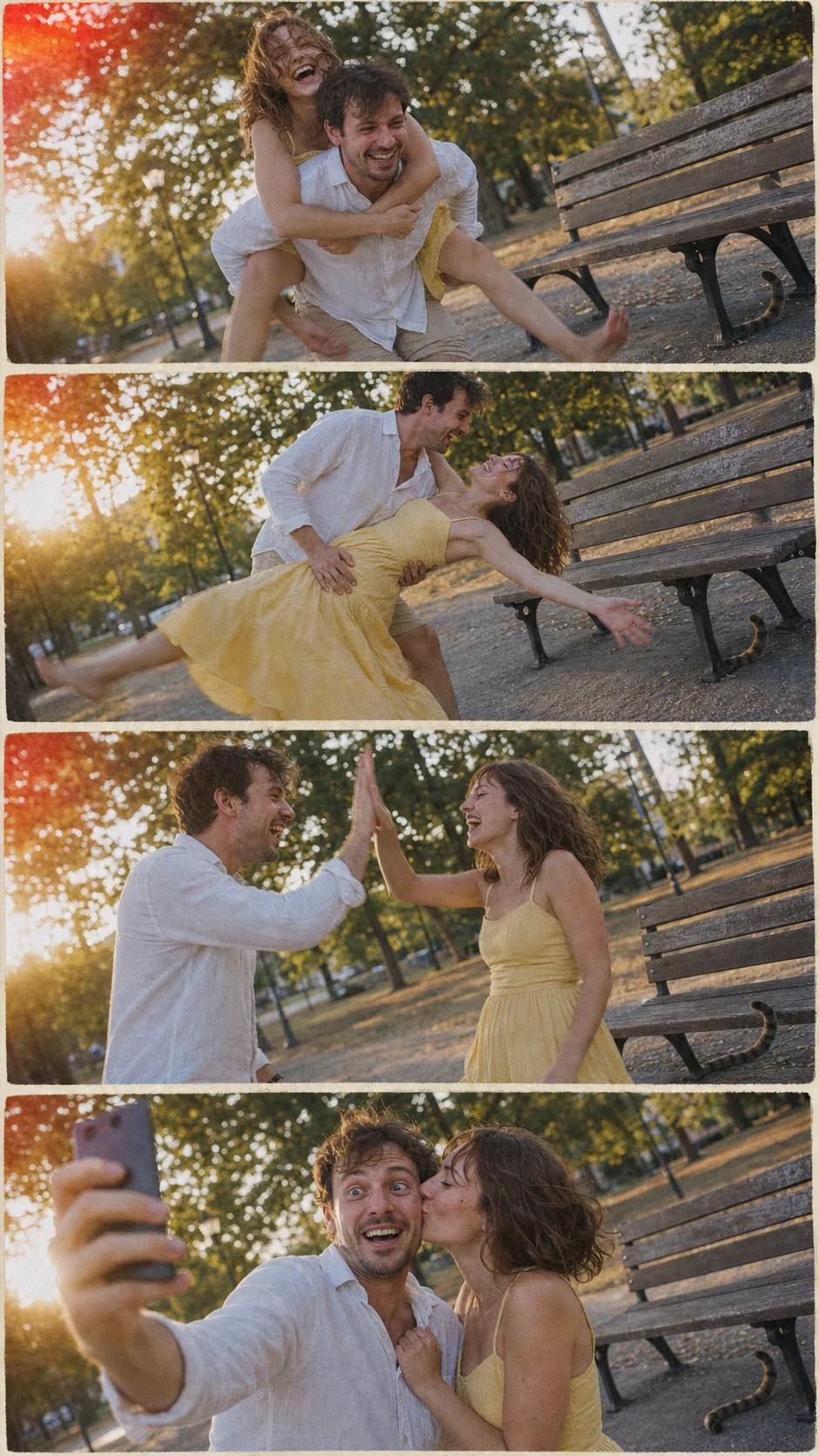 Gemini AI Couple Photo Collage Prompt – 2005 Camera Style — image 2