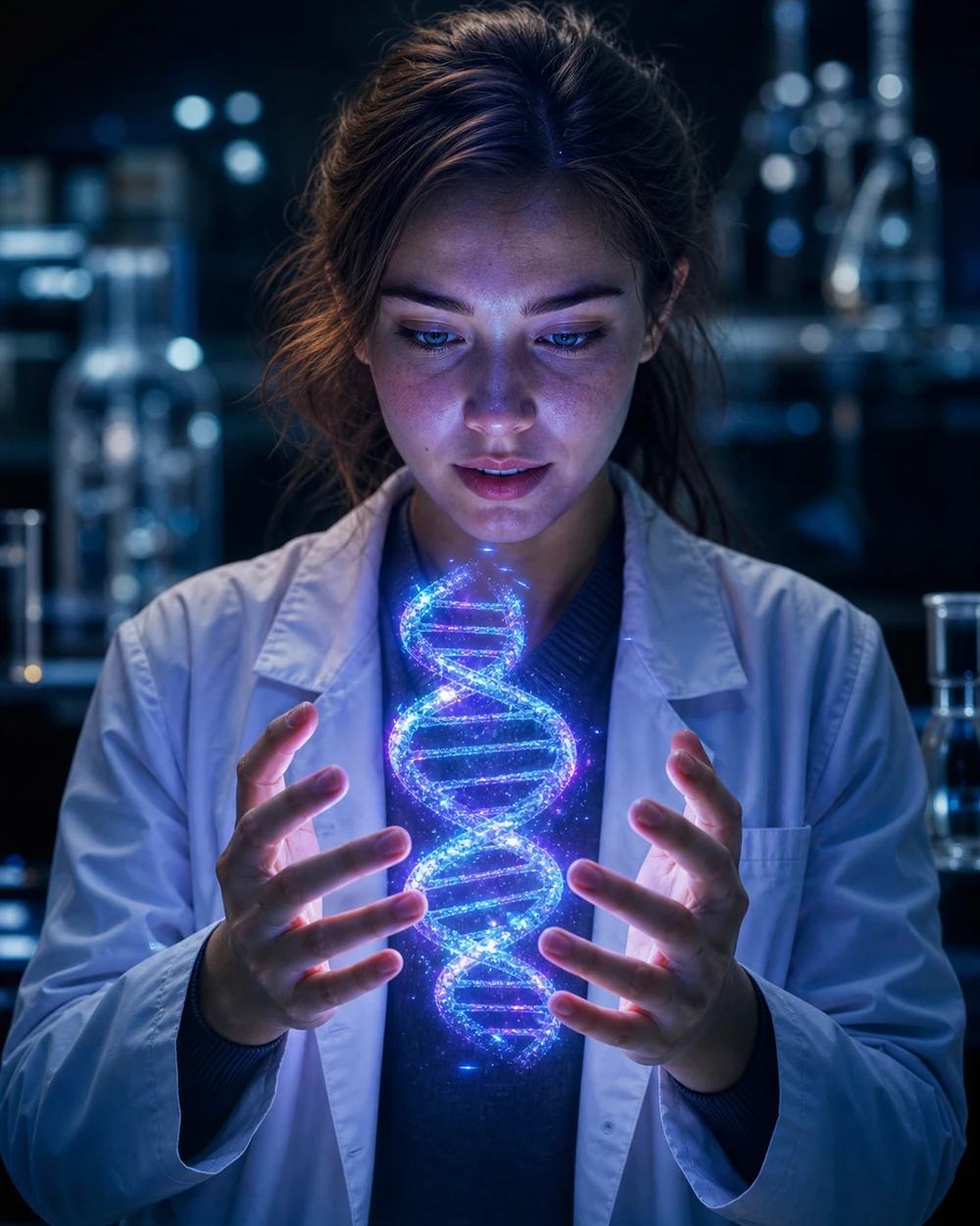 Gemini AI DNA Hologram Portrait Prompt Copy Paste — image 1
