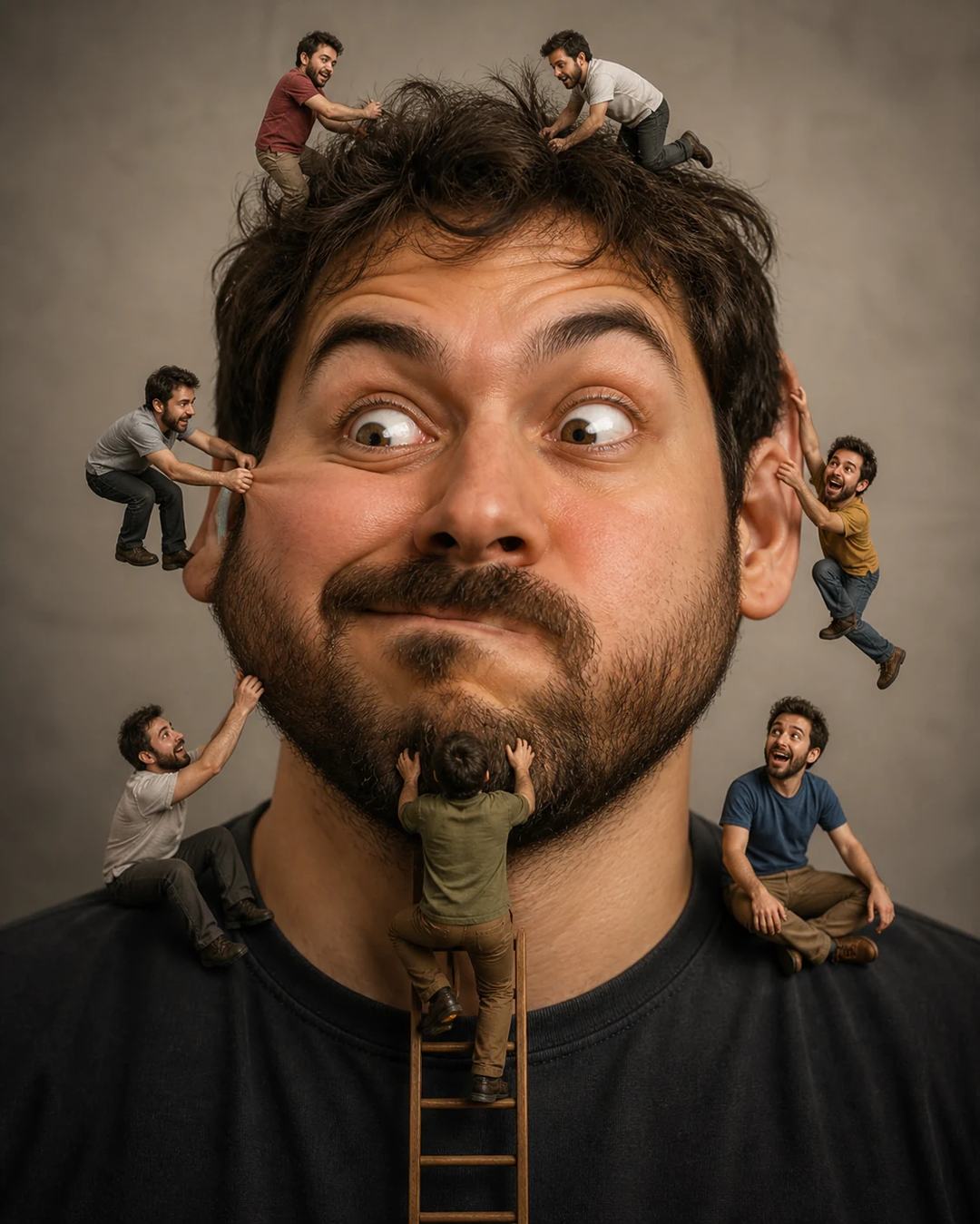 Miniature Clone Chaos Surreal Portrait Photo Prompt, image 3