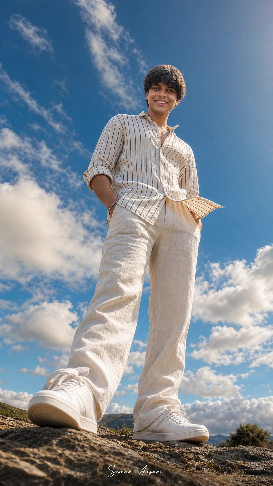 Full-Body Low-Angle Phone Portrait Photo Prompt, image 2
