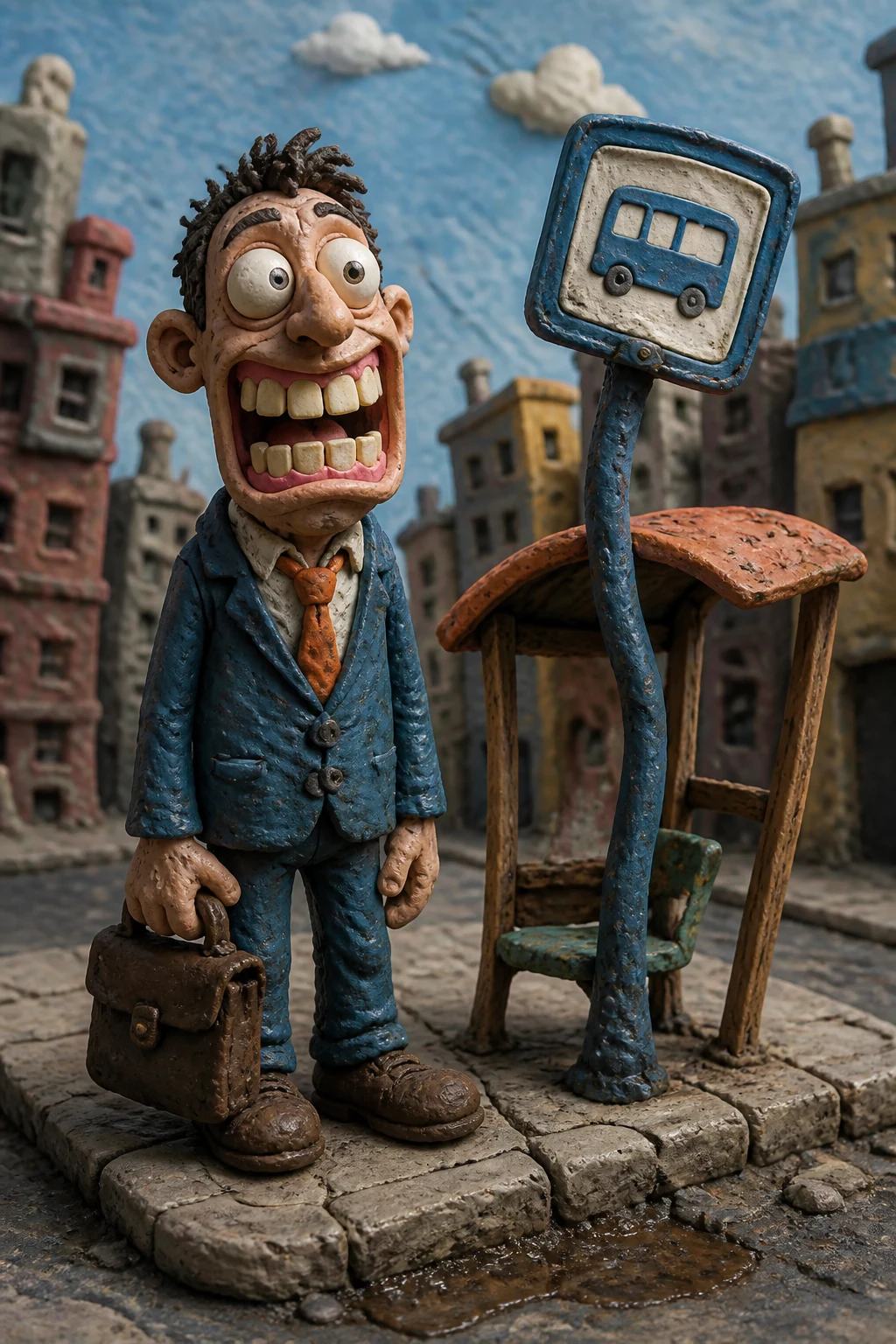 Absurdist Claymation Style Transfer Photo Prompt, image 3