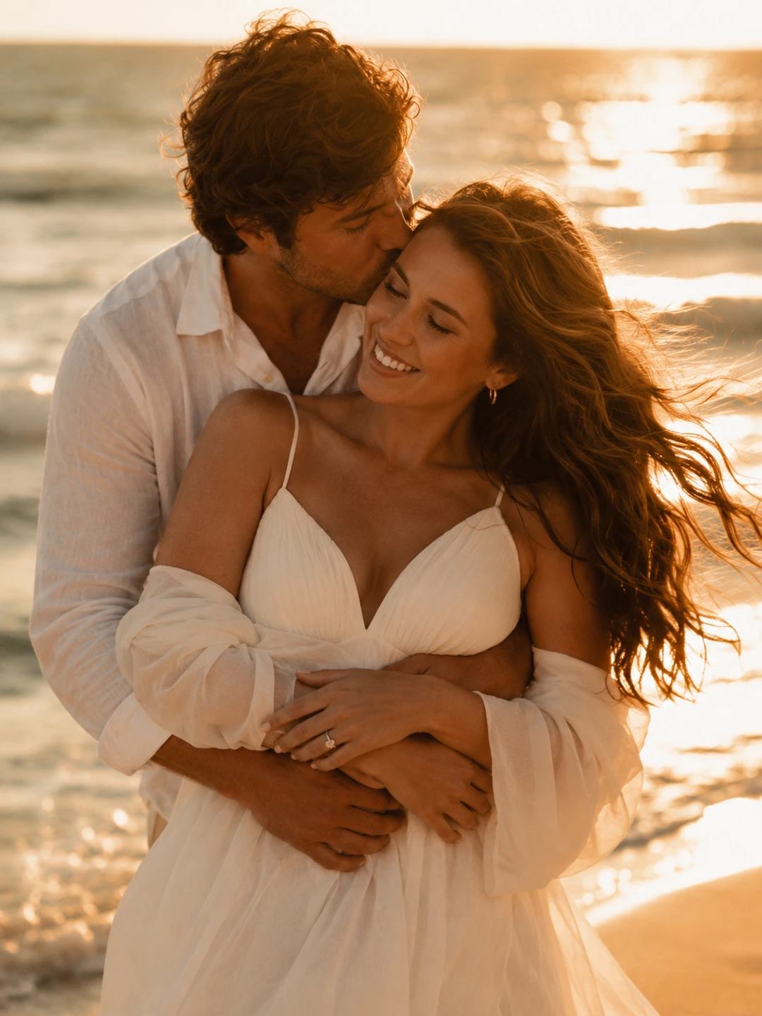 Beach Dip Kiss Couple – Gemini AI Photo Prompt, image 2