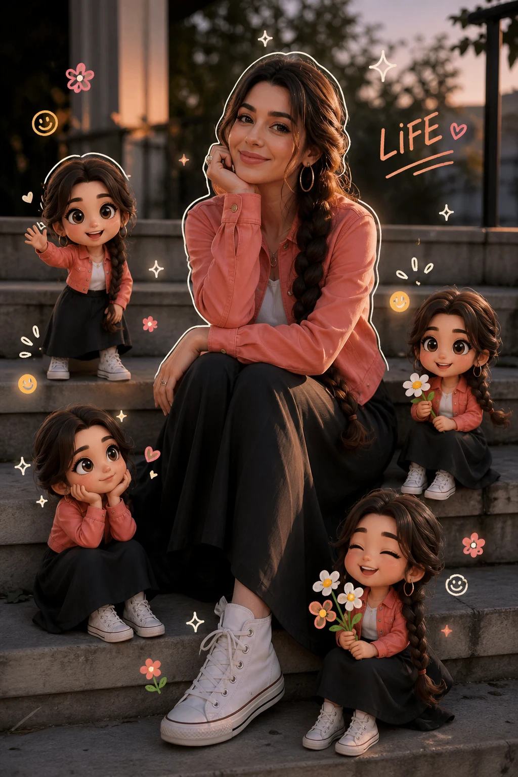 Chibi Miniature Doodle Portrait Photo Editing Prompt — image 4