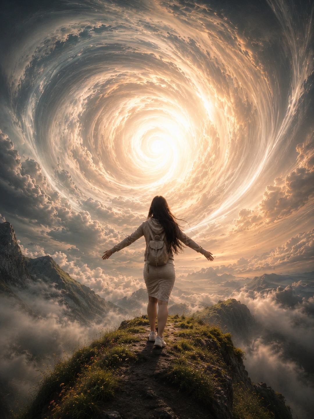Sky Vortex Portrait – Gemini AI Photo Prompt, image 2