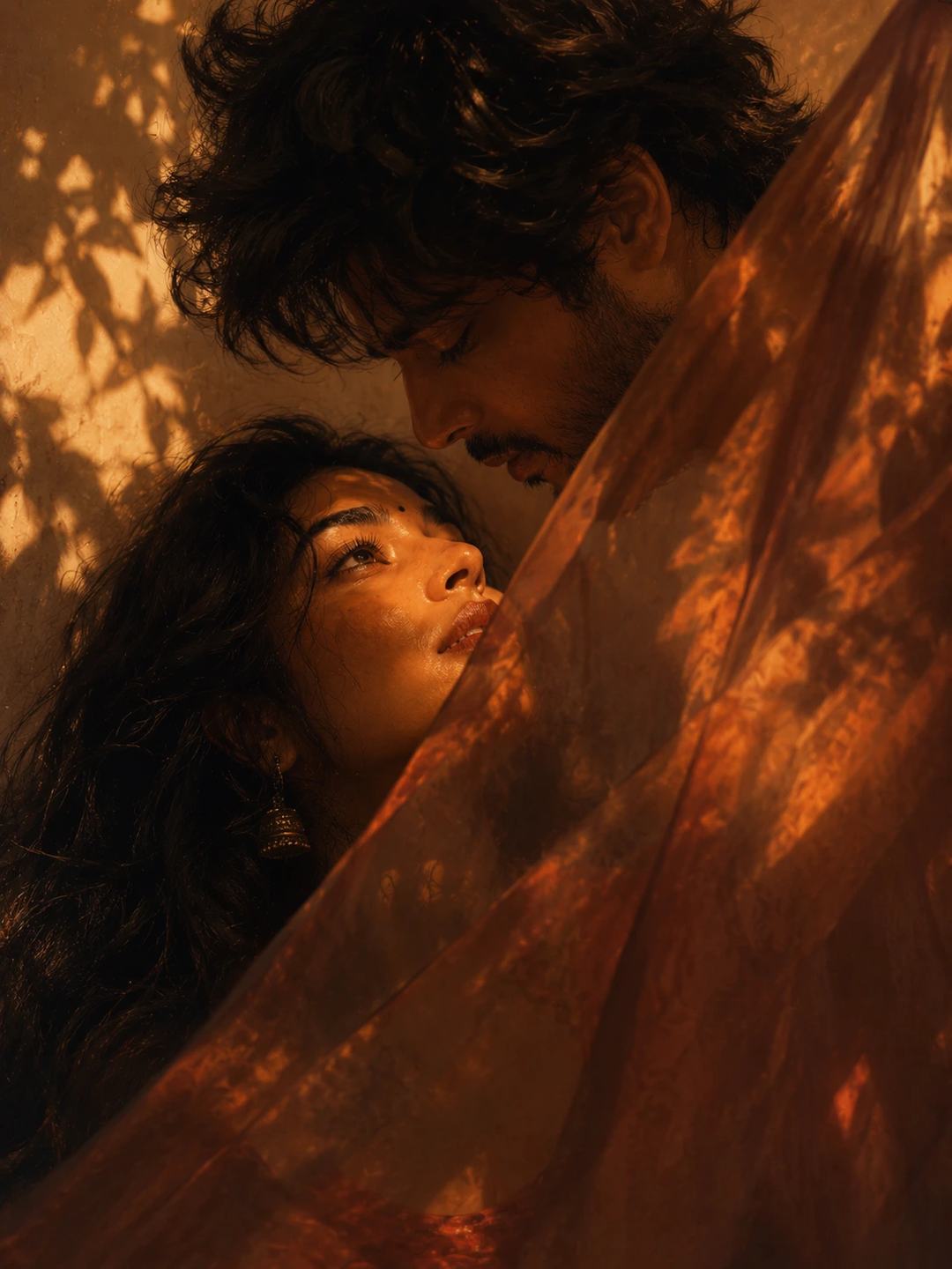 Saree Veil Couple – Gemini AI Photo Prompt, image 1