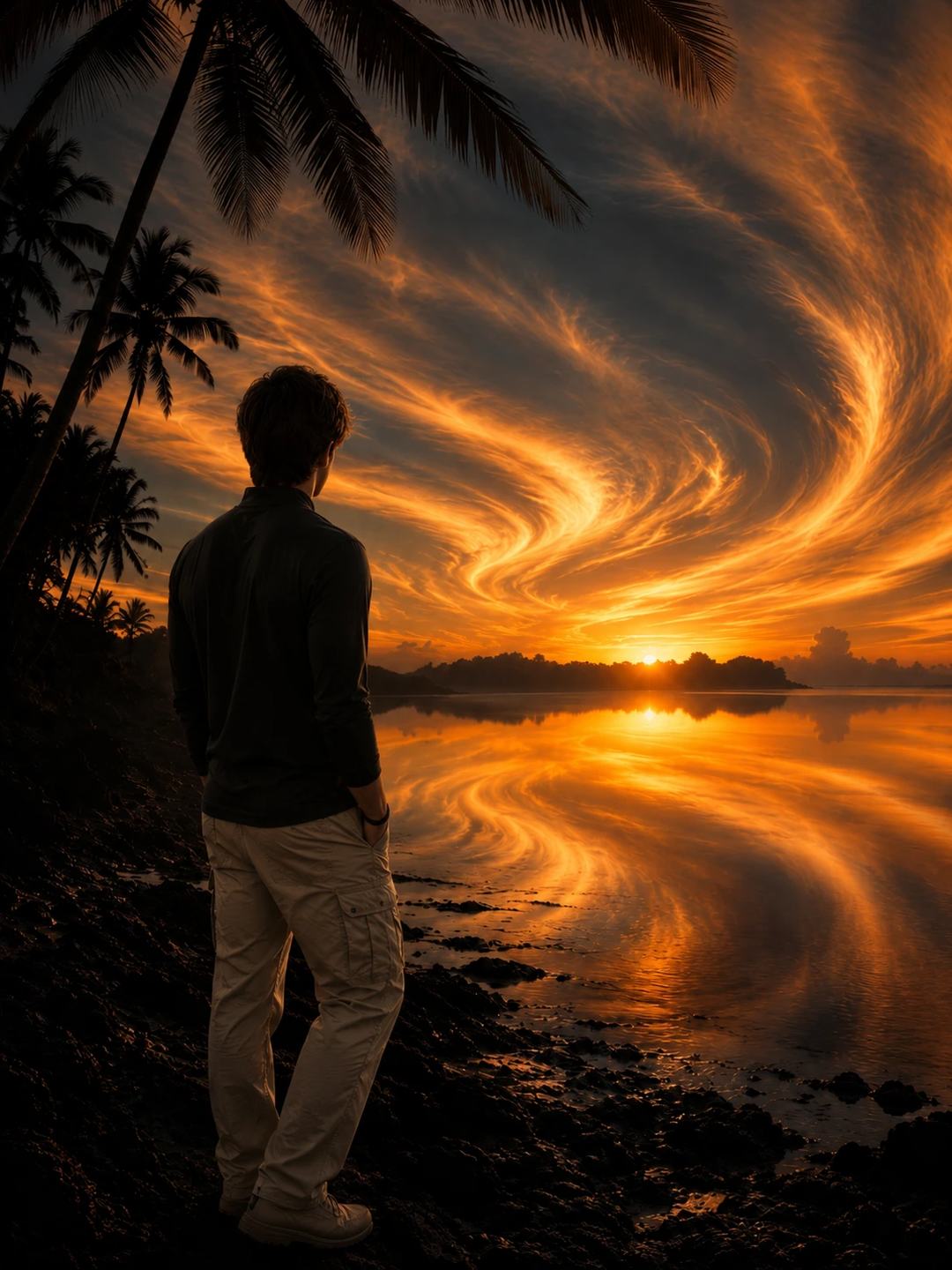 Tropical Shore Silhouette – Gemini AI Photo Prompt, image 3