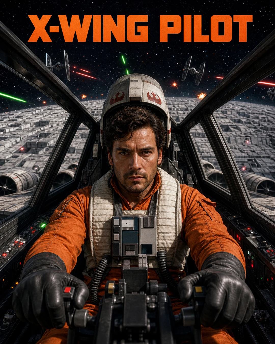 X-Wing Rebel Pilot Cinematic Space Photo Prompt, image 3