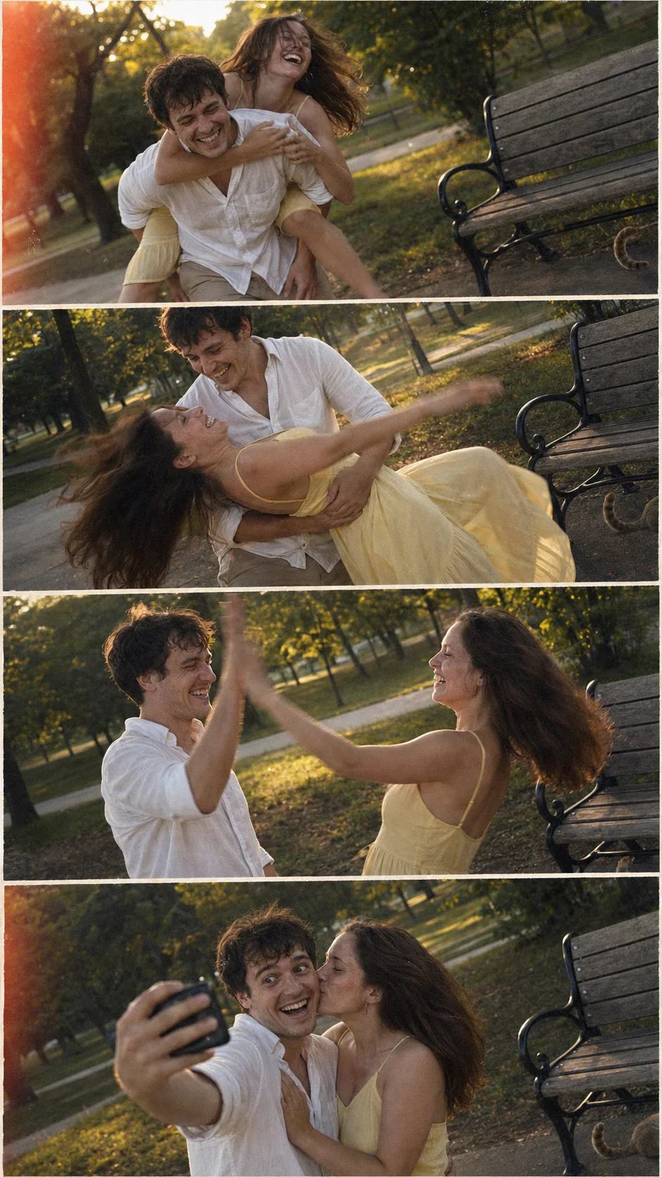 Gemini AI Couple Photo Collage Prompt – 2005 Camera Style — image 1