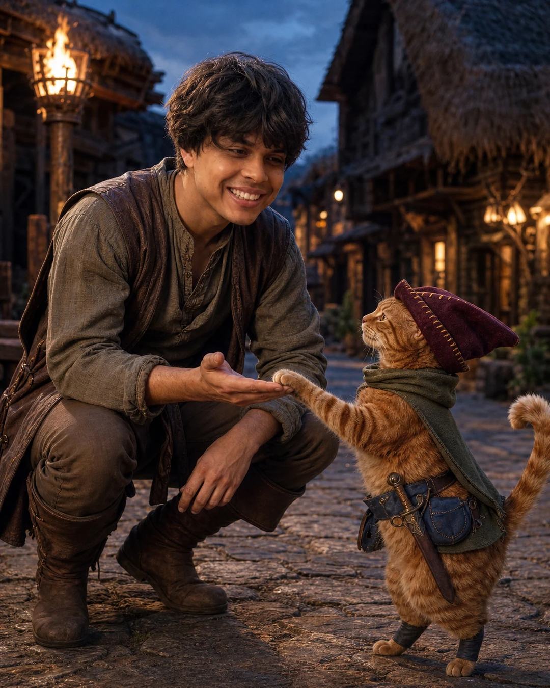 Fairytale Village Swashbuckler Cat Photo Prompt, image 2