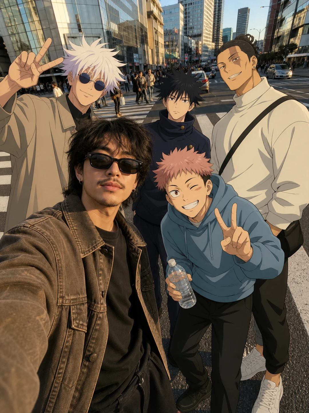 Tokyo Anime Character Street Selfie Photo Prompt — image 4