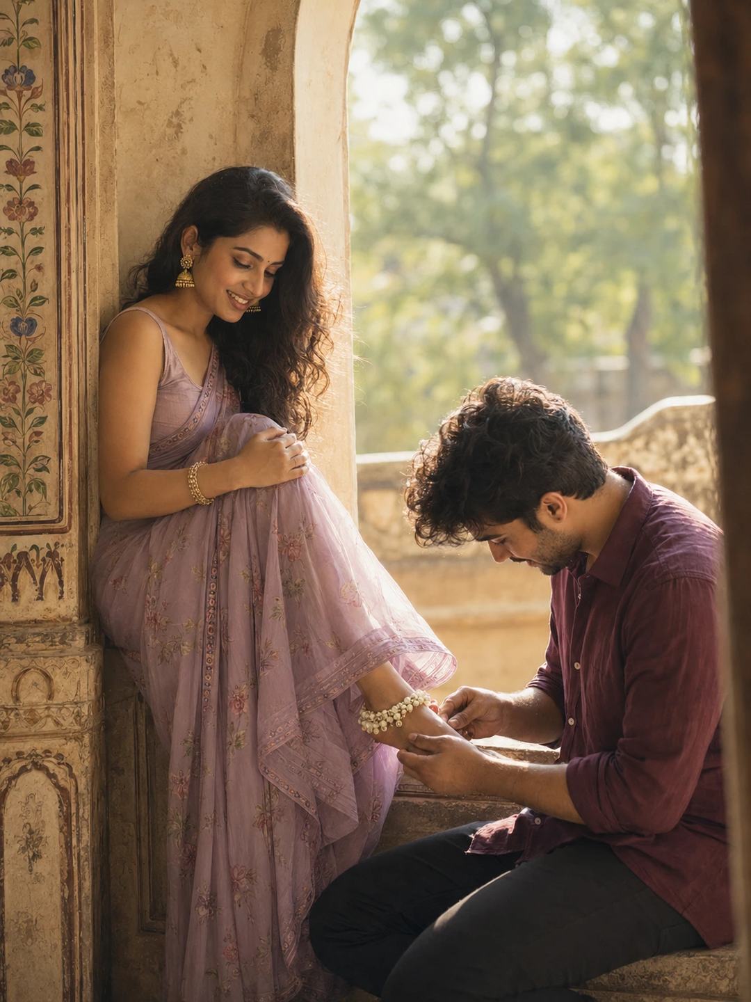 Jasmine Anklet Couple – Gemini AI Photo Prompt, image 1