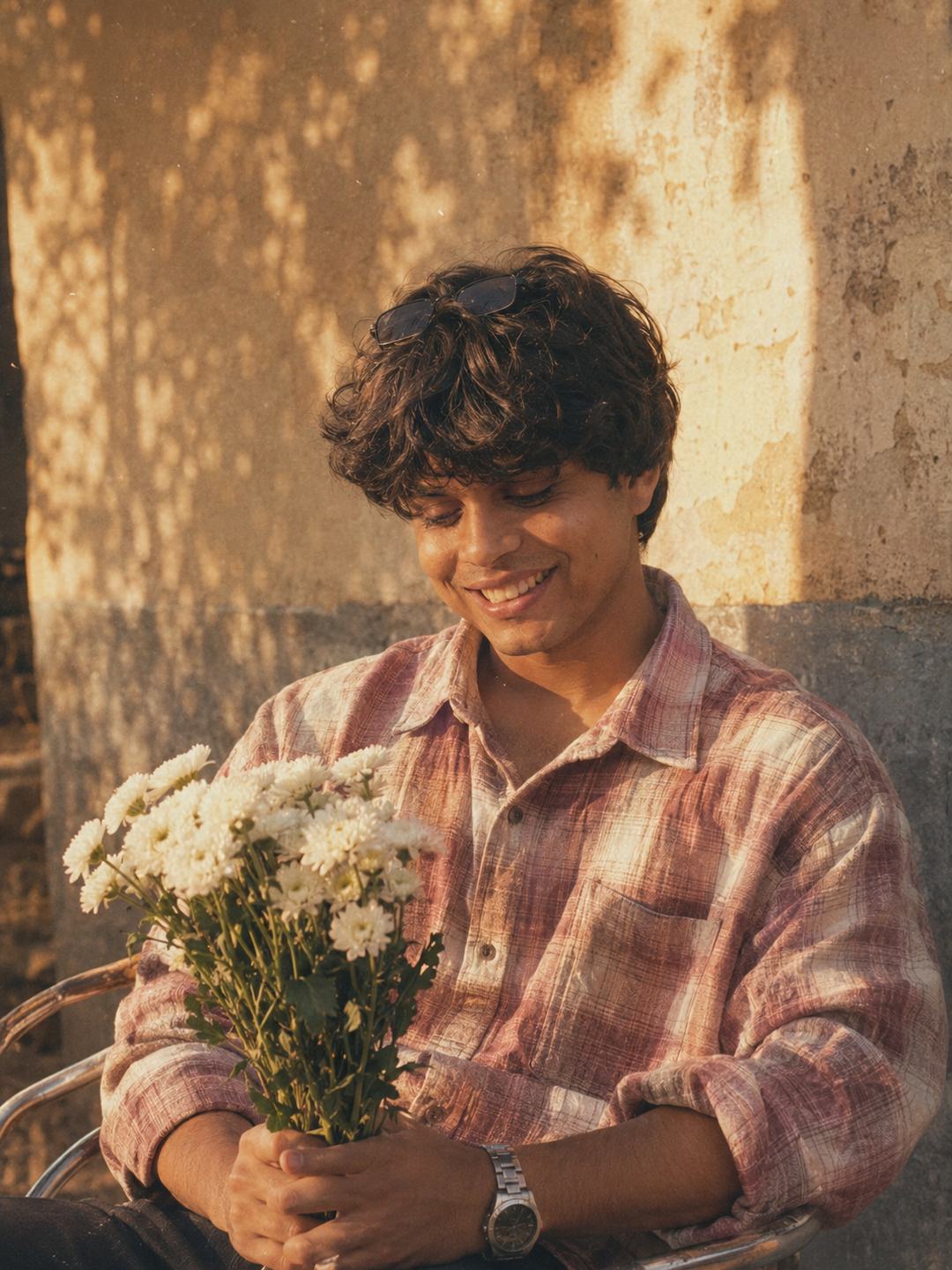 Man With Flowers Portrait – Gemini AI Photo Prompt — image 1
