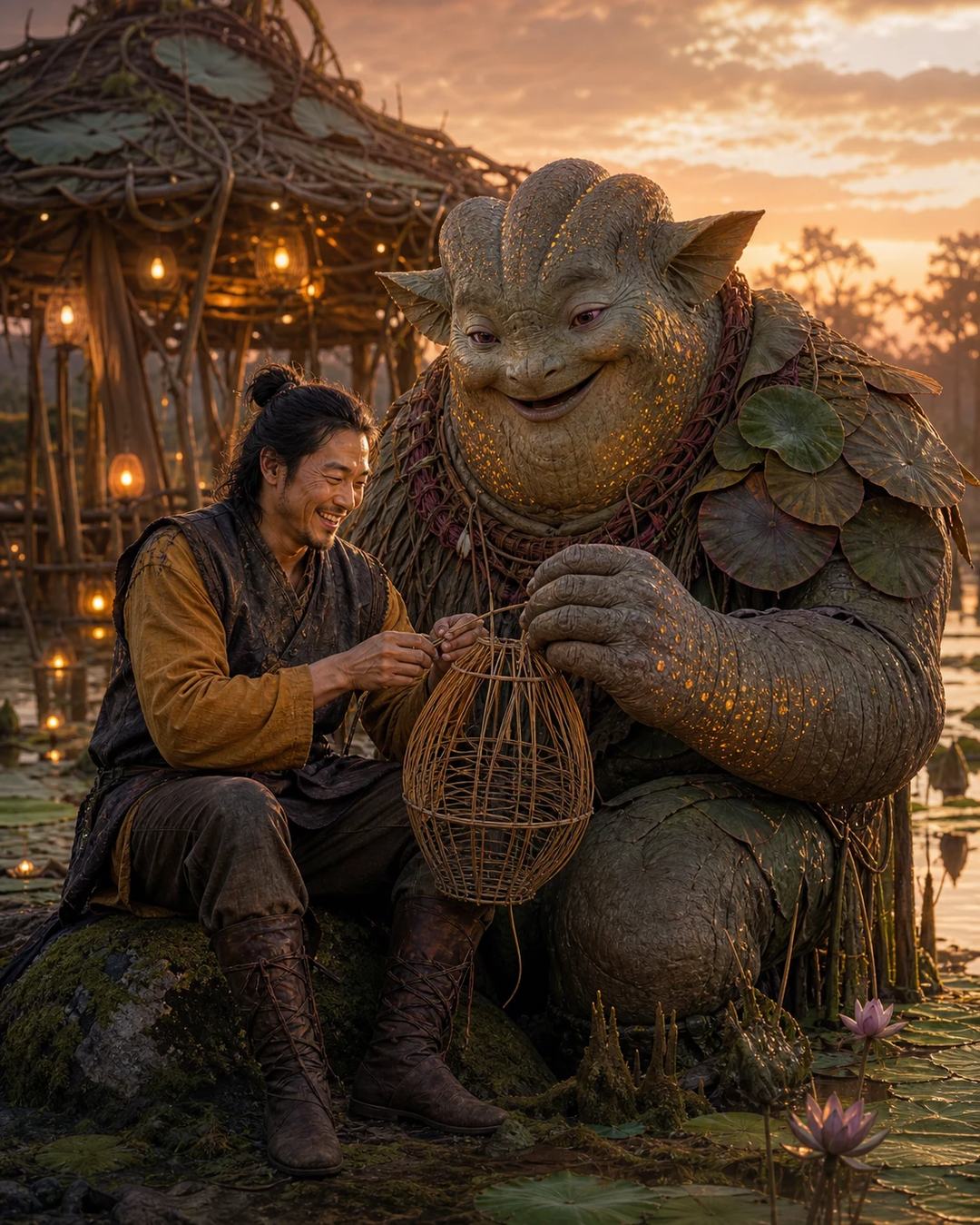 Fairytale Swamp With Friendly Ogre Image Prompt, image 4