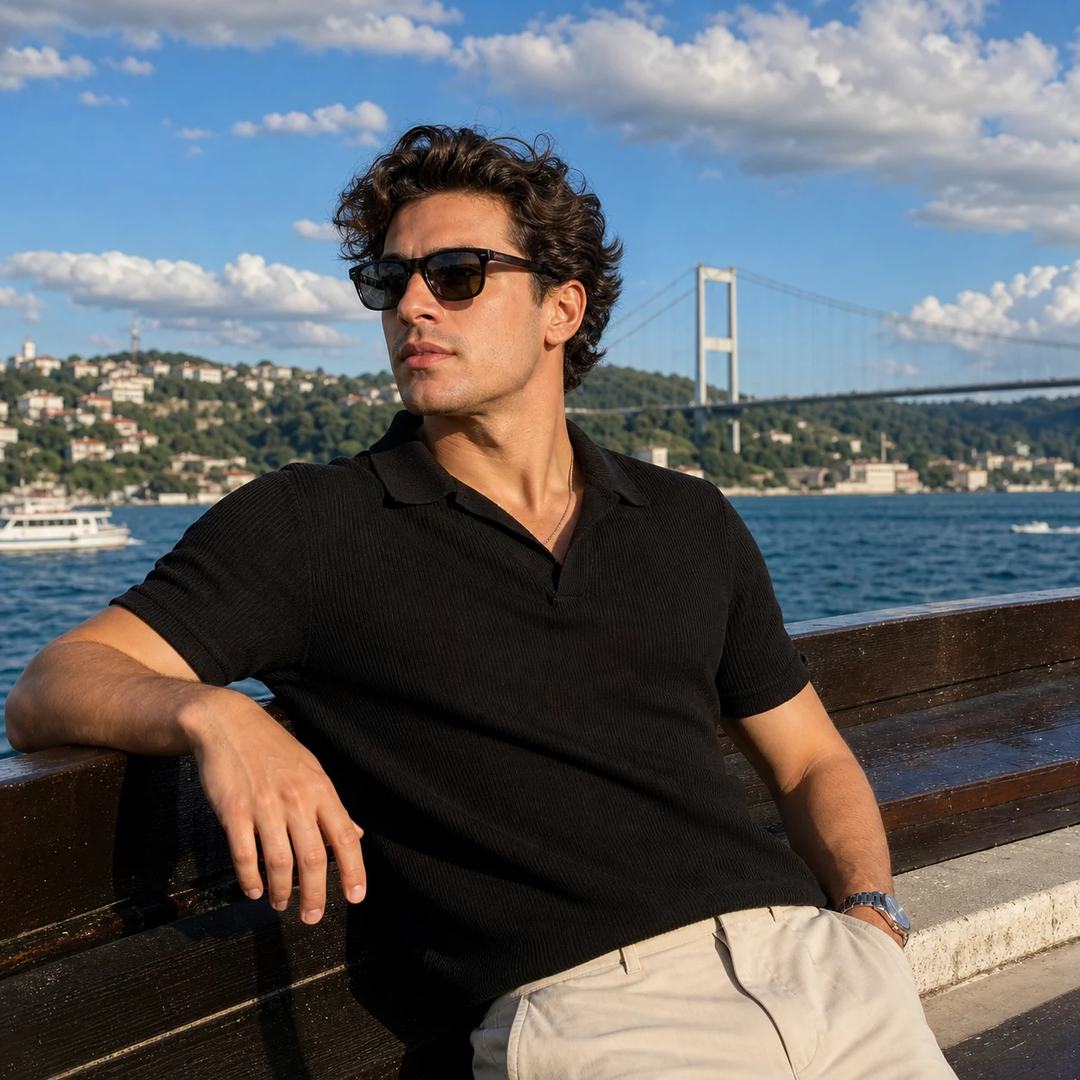 Waterfront Bridge Lifestyle Portrait Photo Prompt, image 4