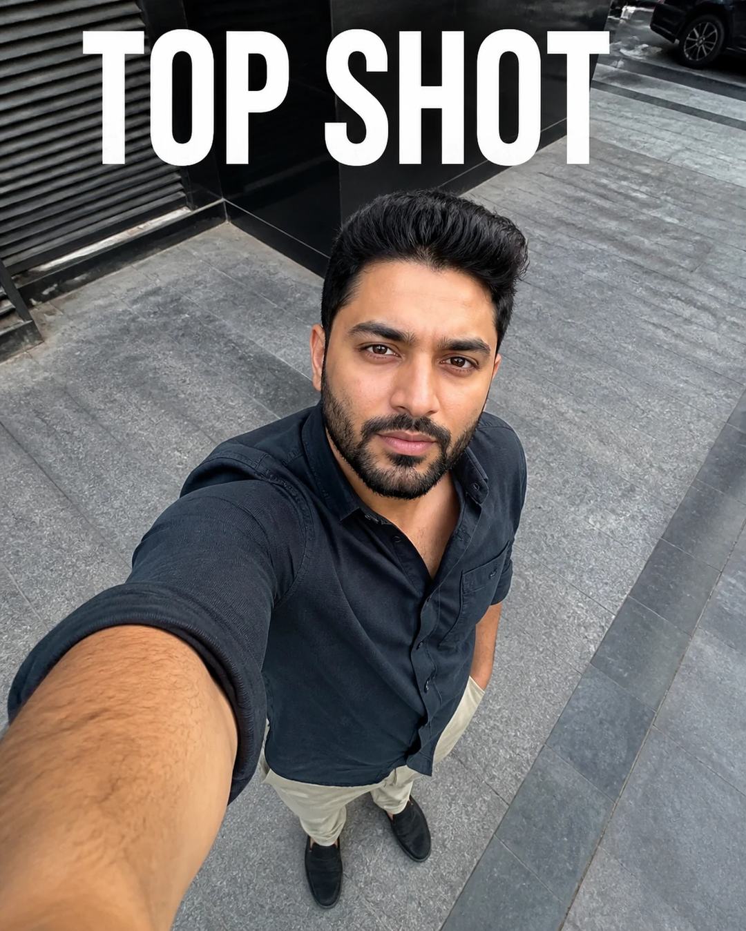 Overhead Wide-Angle Smartphone Selfie Photo Prompt, image 1