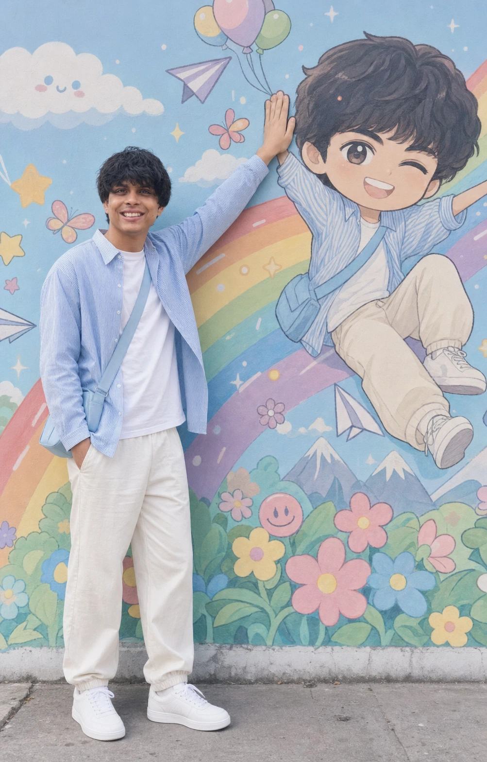Gemini AI Anime Chibi Mural Photo Editing Prompt for Boys — image 1