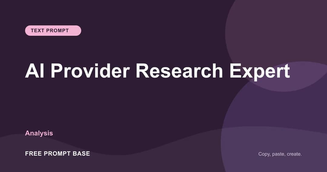 AI Provider Research Expert AI prompt cover